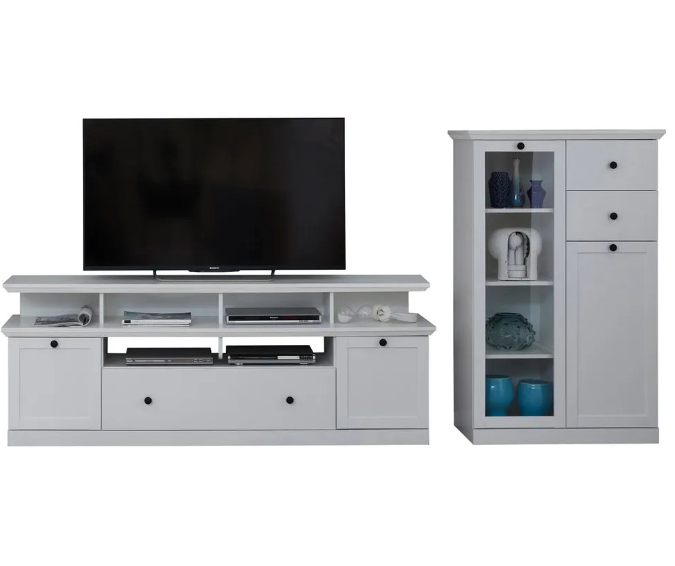 Ensemble Meuble Tv 2 Pièces Blanc Mat Valex 129 Cm