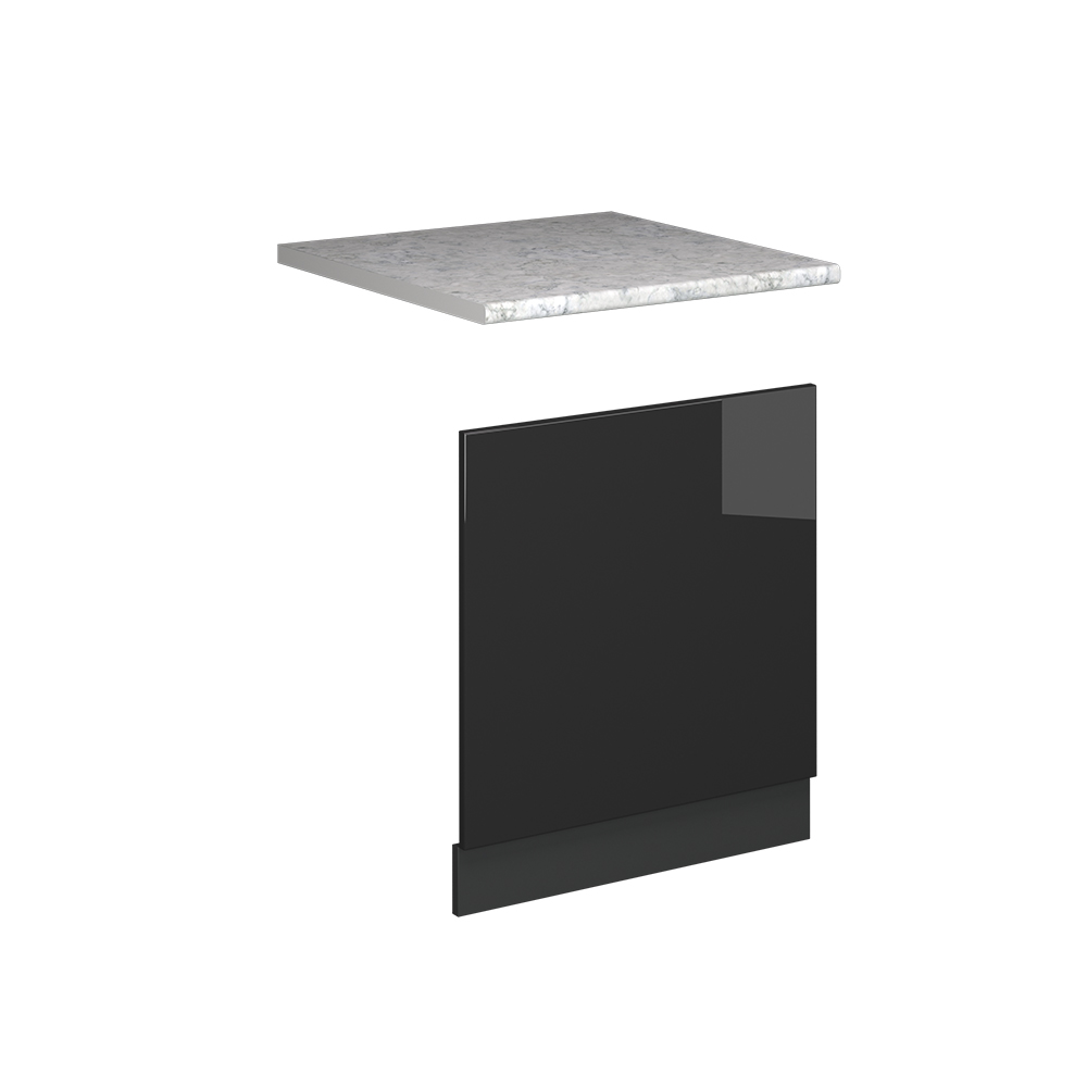 Façade Fame-line, Anthracite Haute Brillance, 60cm, Pt Marbre, Vicco