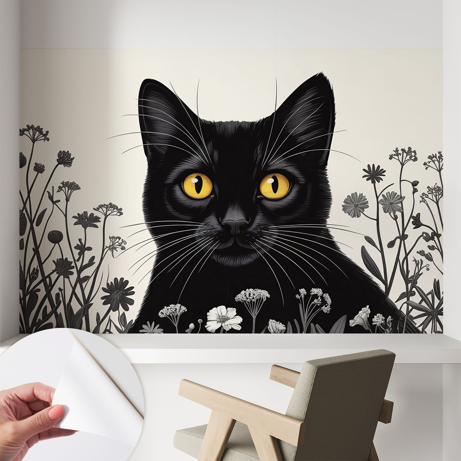 Papier Peint Autocollant Adhésif Avec Motifs Pour Salon Et Chambre Accessoire Stylé Pour Votre Intérieur Fleurs De Coquelicot 104x70 Cm