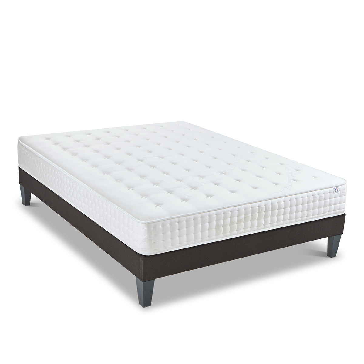 Ensemble Apollon 90x200 Cm Matelas Mousse + Sommier Bois