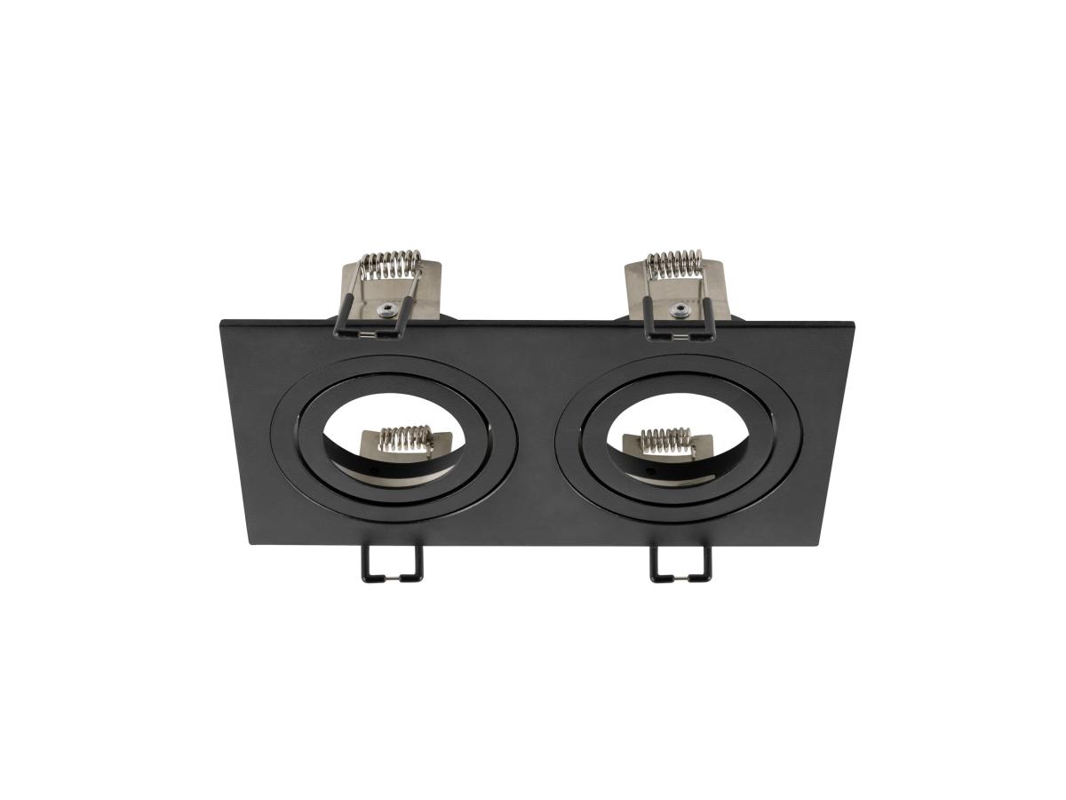 Cadre De Montage Pour Encastré New Tria® 155 Double Module Ip 20 Noir - Slv - 1008007
