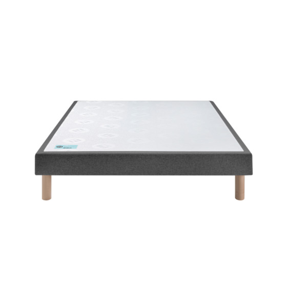 Sommier Tapissier Pencil Medium Gris Clair - Merinos 160x200