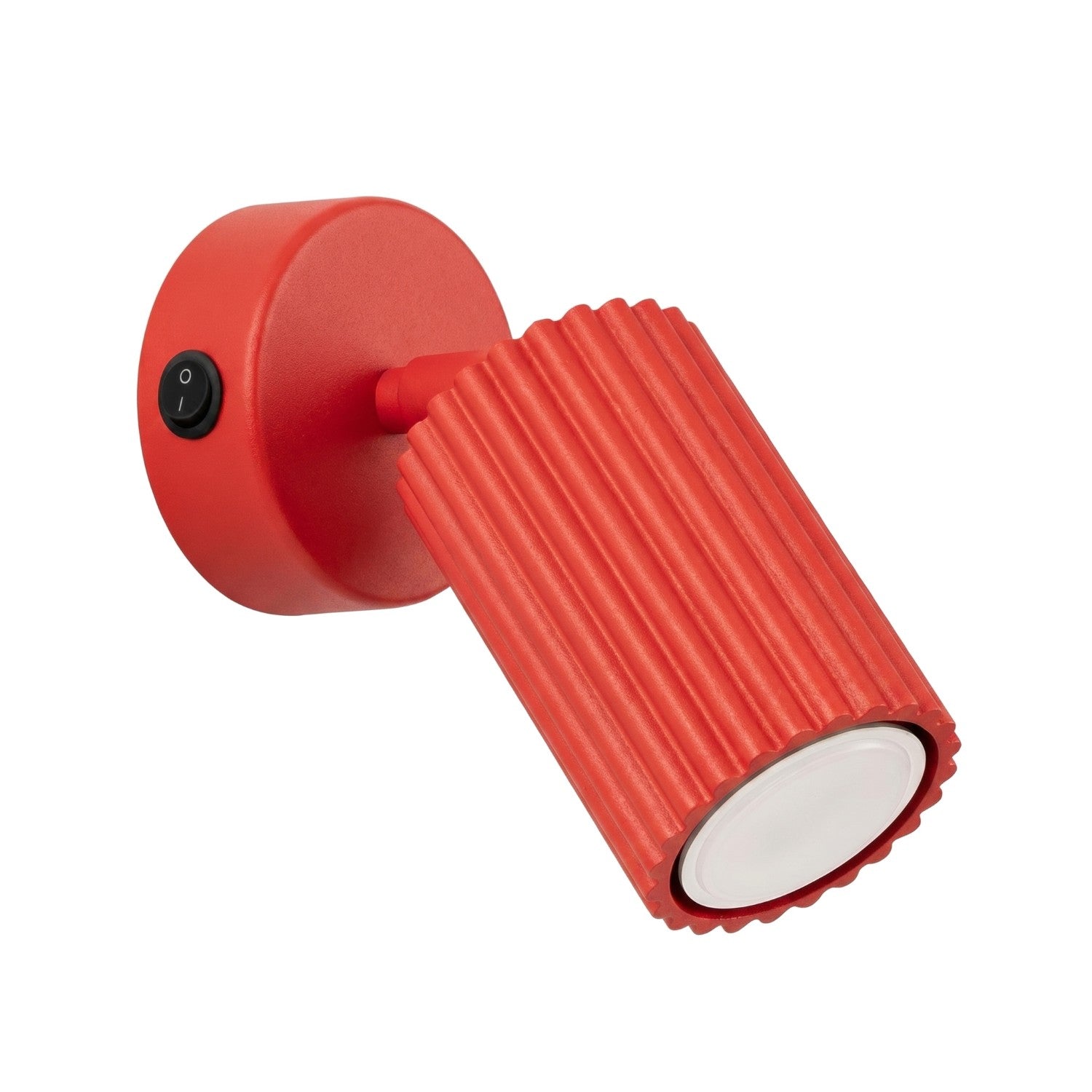 Applique Murale Moderne Rouge Rainurée 1xgu10 10w Karbon Sollux Lighting