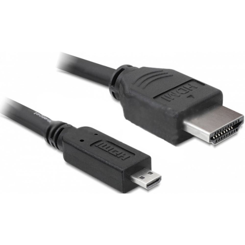 Câble De Raccordement Delock Hdmi Fiche Mâle Hdmi-a, Fiche Mâle Hdmi-micro-d 3 M Noir 82663 4k Uhd,