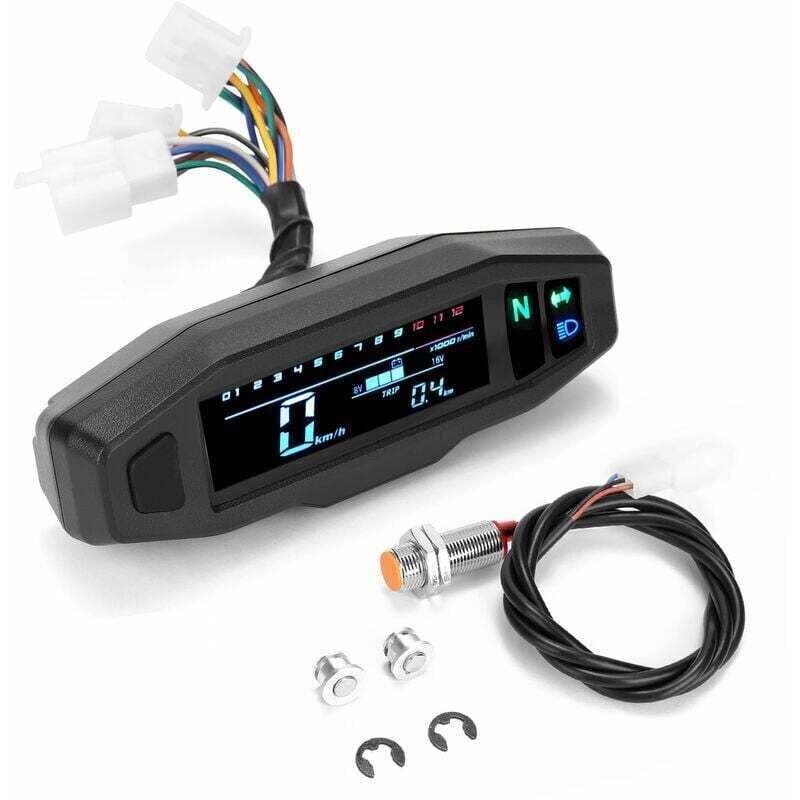 Compteur De Vitesse Numérique Lcd Pour Moto - Installation Facile - Écran 103x25mm - Compatible Avec Moteurs Électriques
