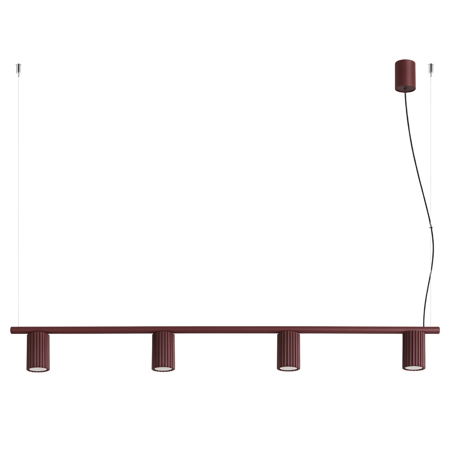 Sollux Karbon Suspension Bar Bordeaux 4x Gu10