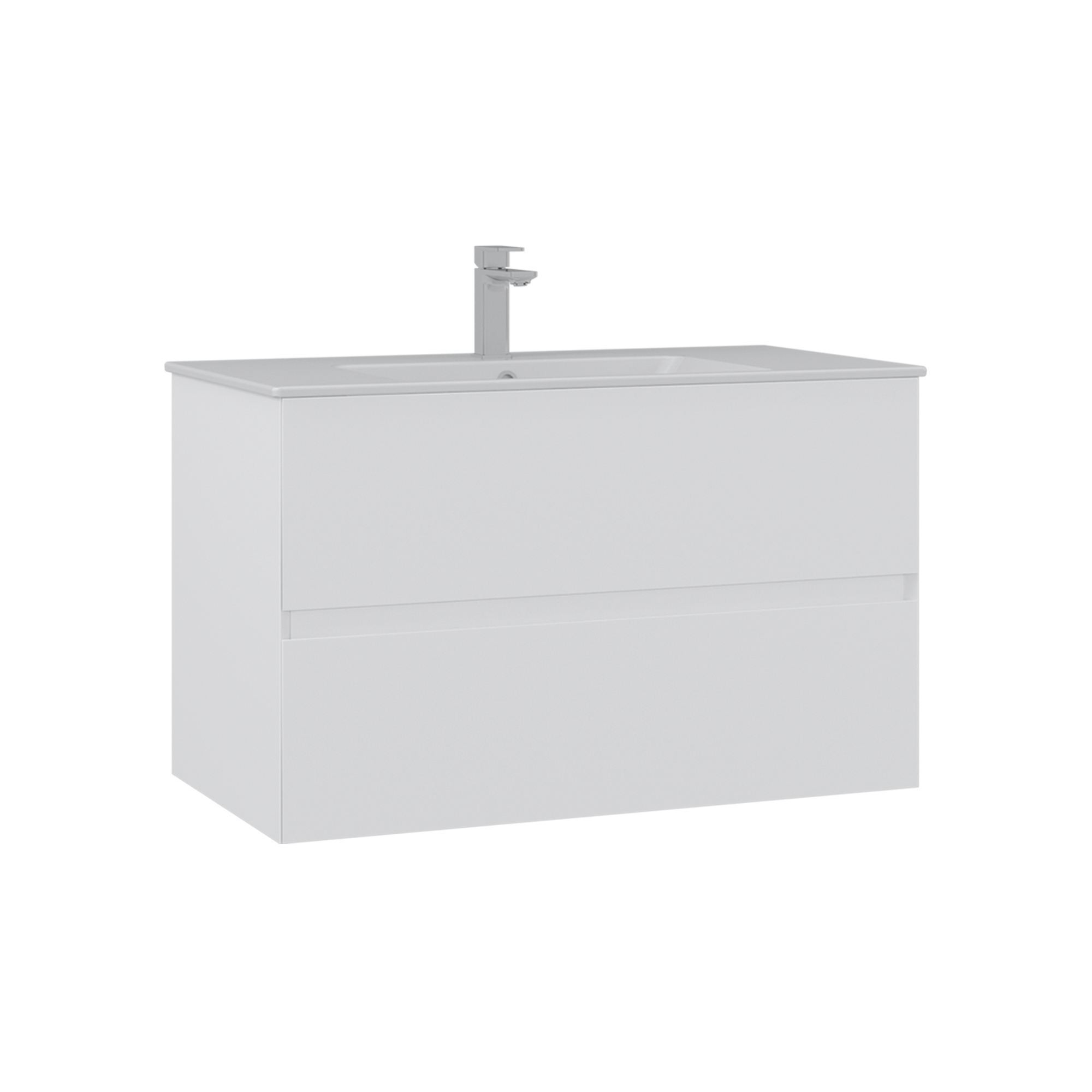 Meuble Vasque "nest 91 V2" - 91 X 51 X 55 Cm - Matte White