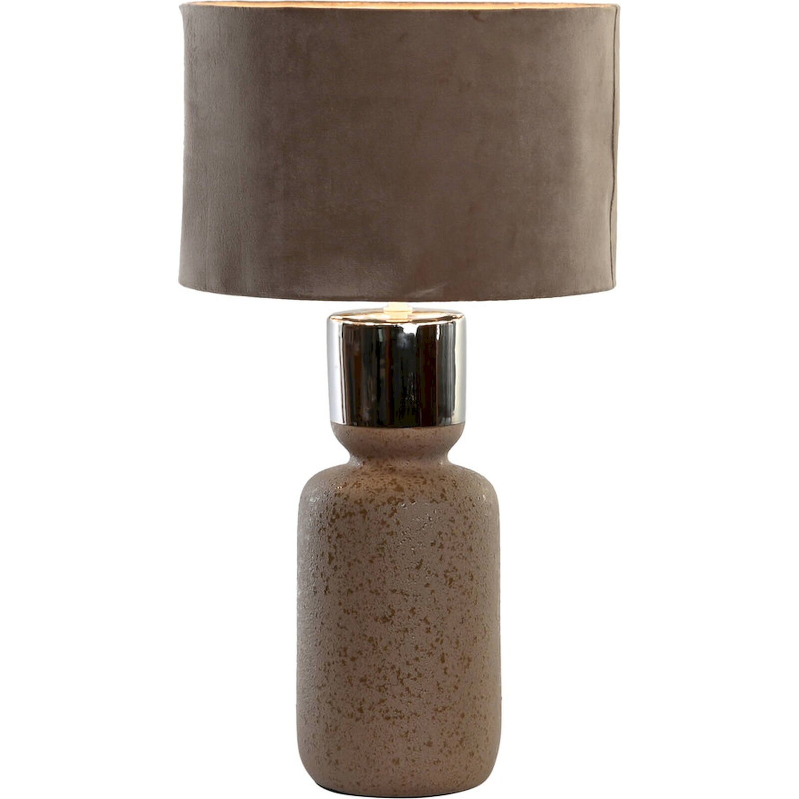 Lampe De Salon Élégante En Céramique Marron Et Polyester - Marron Chaleureux Effet Céramique
