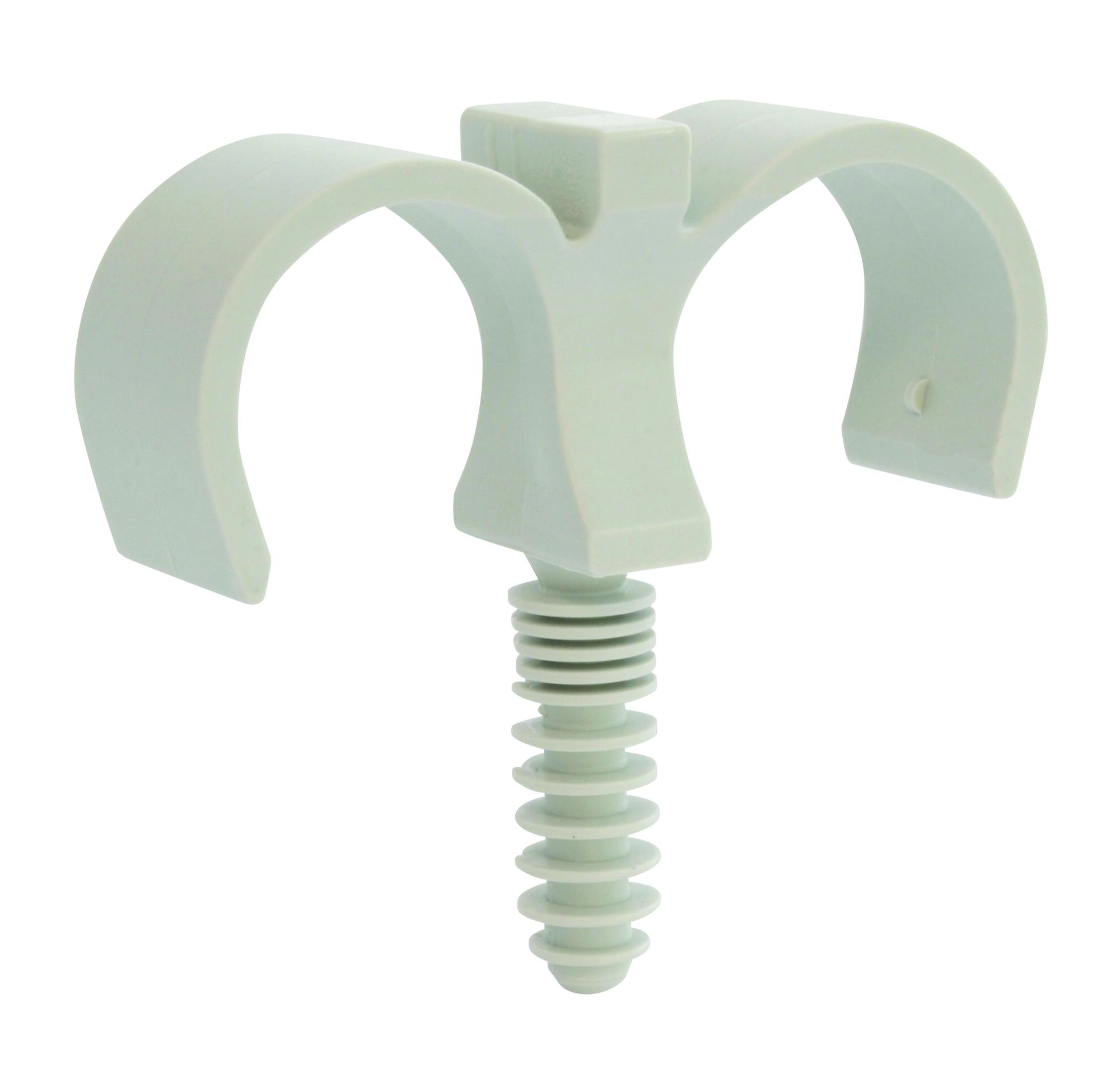 Lot De 10 Clips Doubles Pour Tubes De D20mm