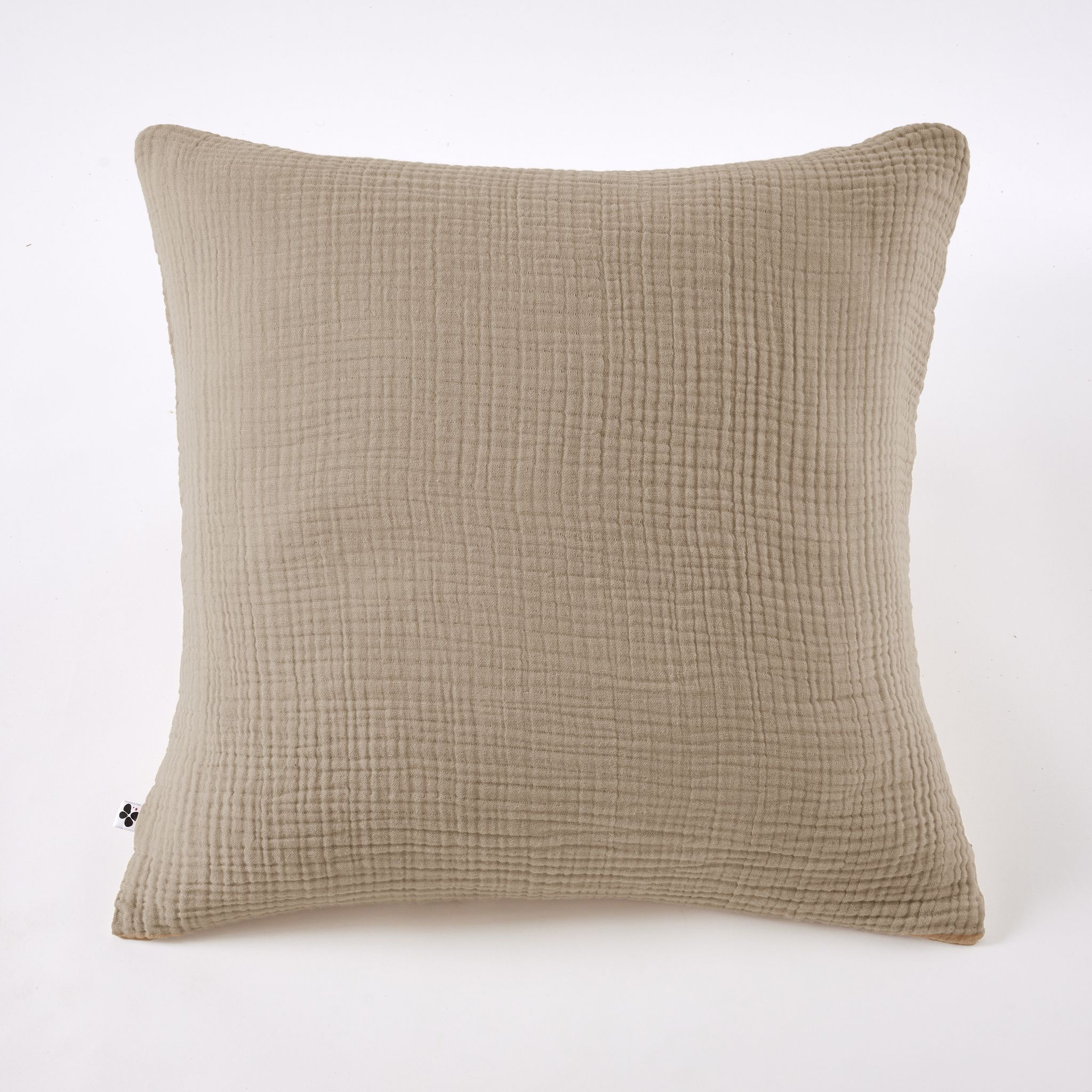 Taie D'Oreiller 60 X 60 Cm Quadruple Gaze De Coton 220 G/m² Bella Ficelle