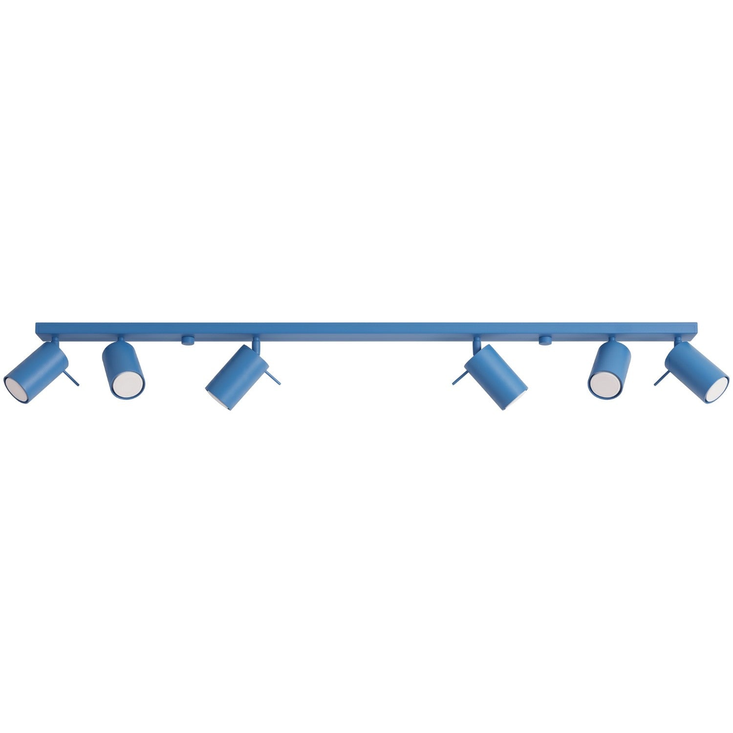 Plafonnier Moderne Bleu Ring 6 Spots Gu10 10w Sollux Lighting