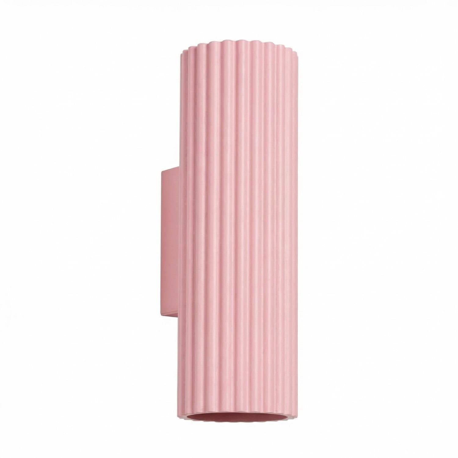 Applique Murale Moderne Tube Rainuré Rose 2xgu10 10w Karbon Sollux Lighting