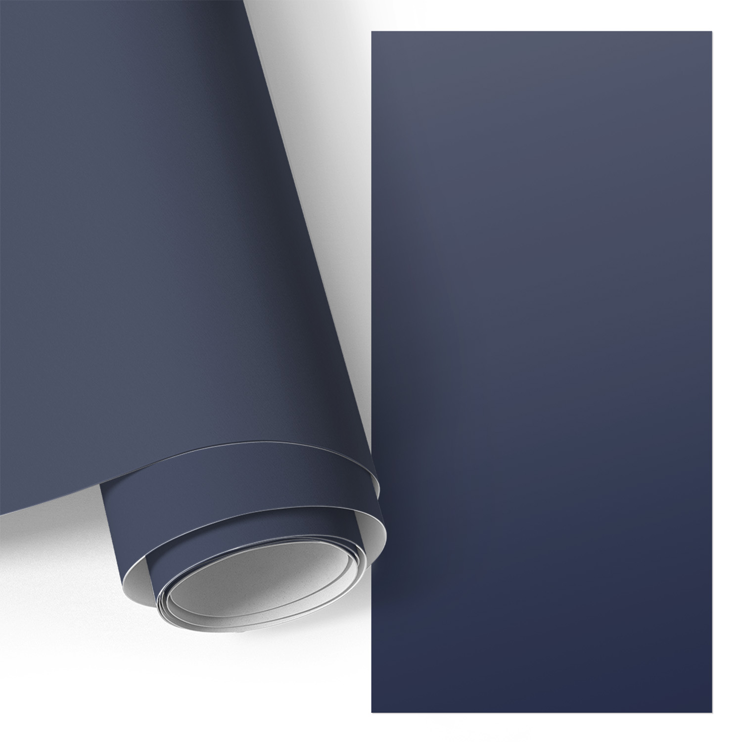 Film Adhesif Autocollant - Design Moderne - Imperméable - Pour Cuisine - Pour Plans De Travail Bleu Marine Foncé 65x130 Cm