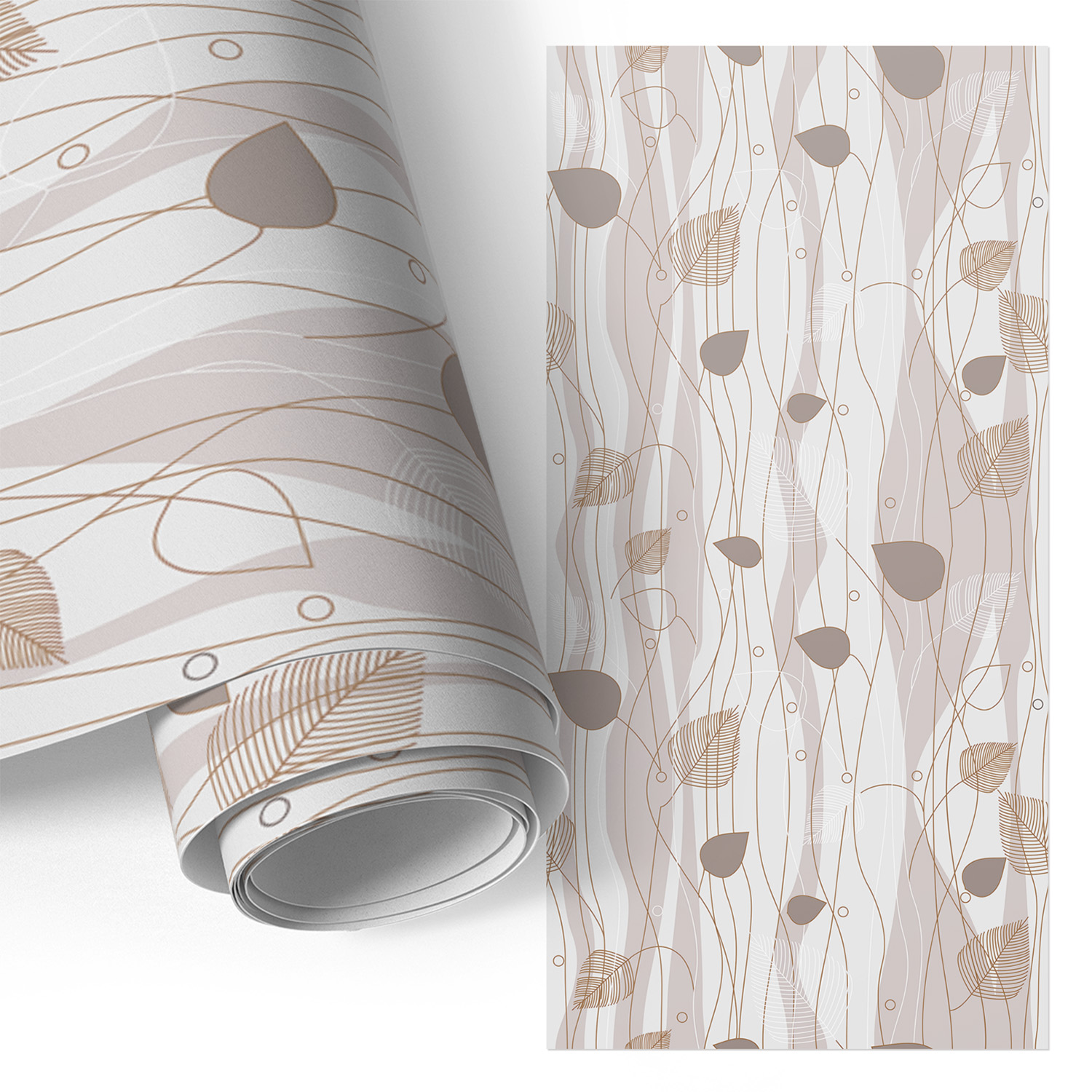 Film Adhesif Autocollant - Design Moderne - Imperméable - Pour Meubles - Pour Plans De Travail Motif Feuillu 50x100 Cm