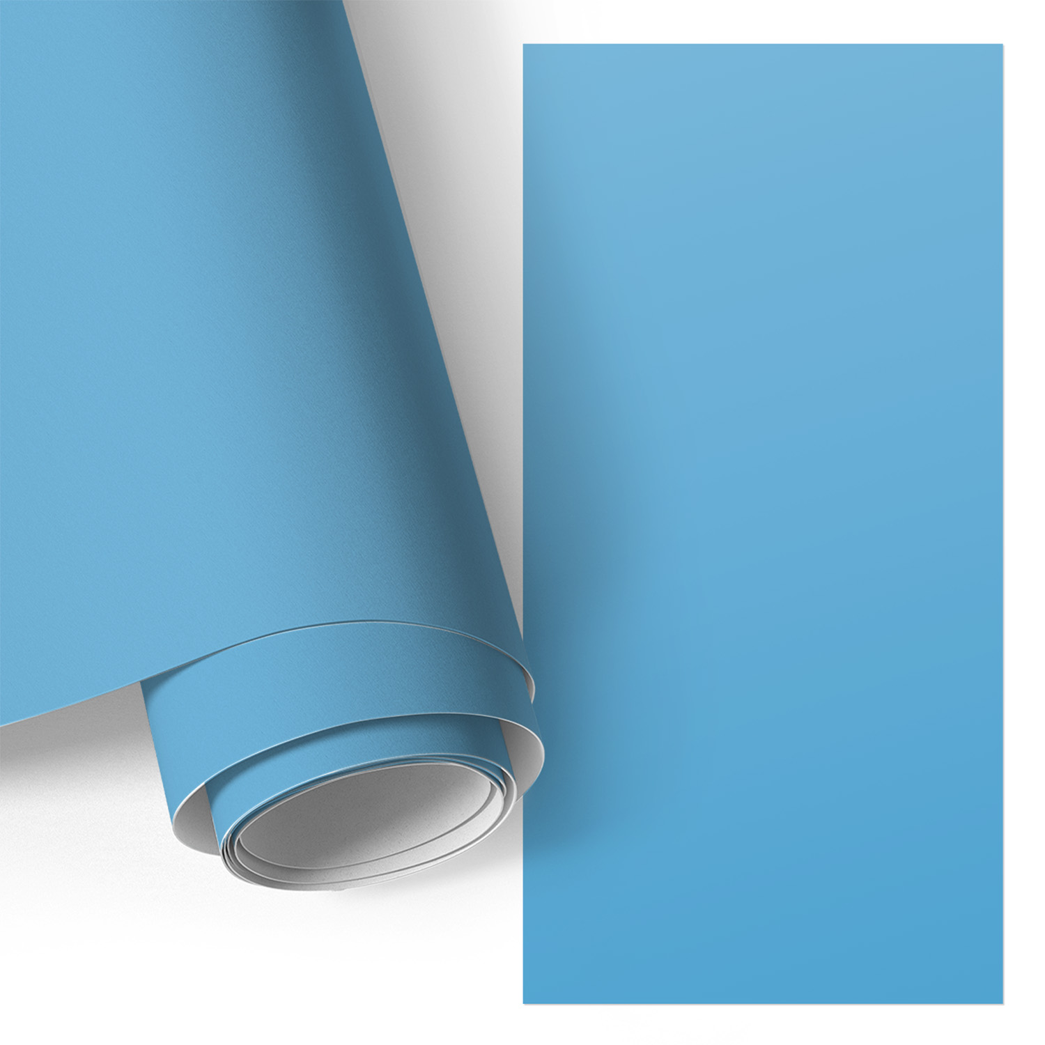 Film Adhesif Autocollant - Design Moderne - Imperméable - Pour Meubles - Pour Plans De Travail Bleu Aquatique 65x130 Cm