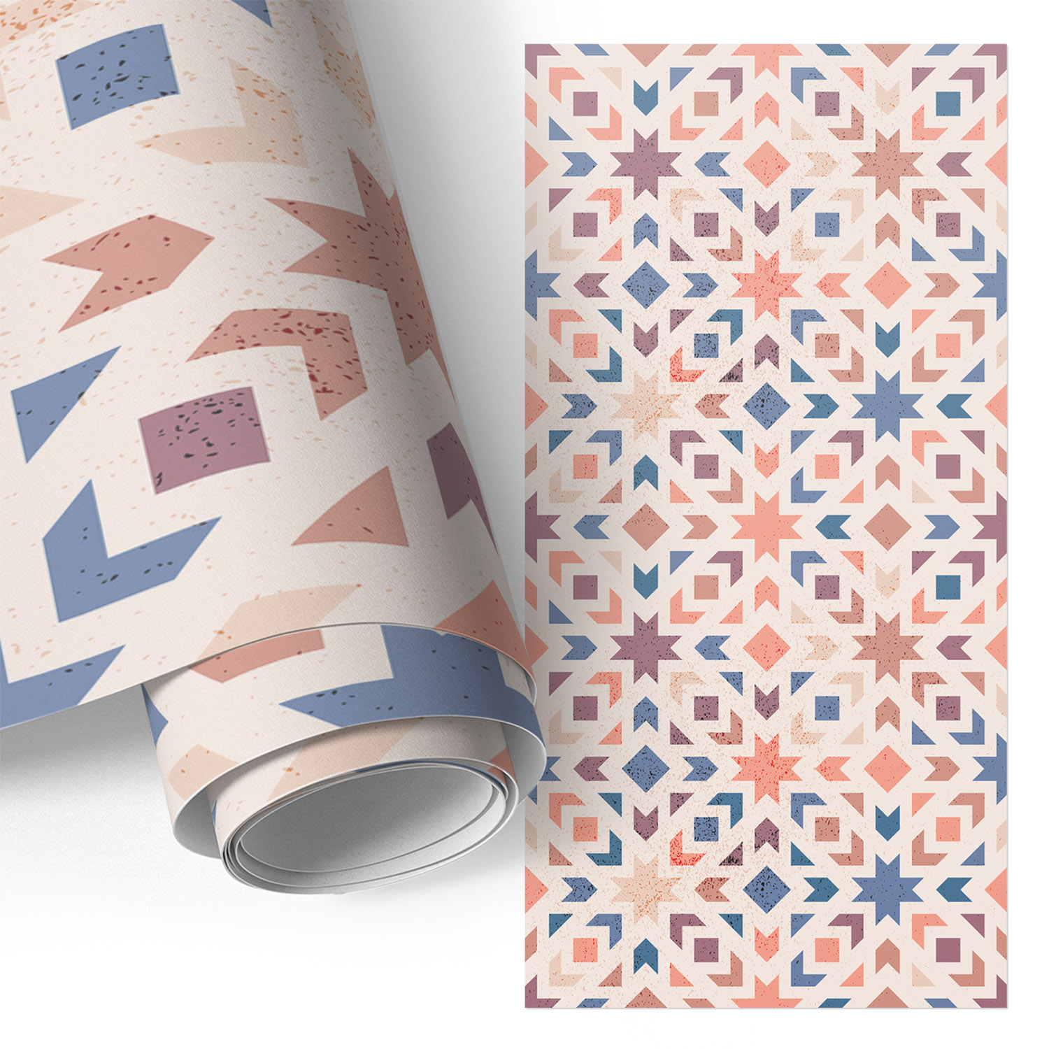 Film Auto-adhésif - Adhésif Décoratif - Imperméable - Pour Meubles - Pour Armoires Mosaïque Géométrique 50x100 Cm