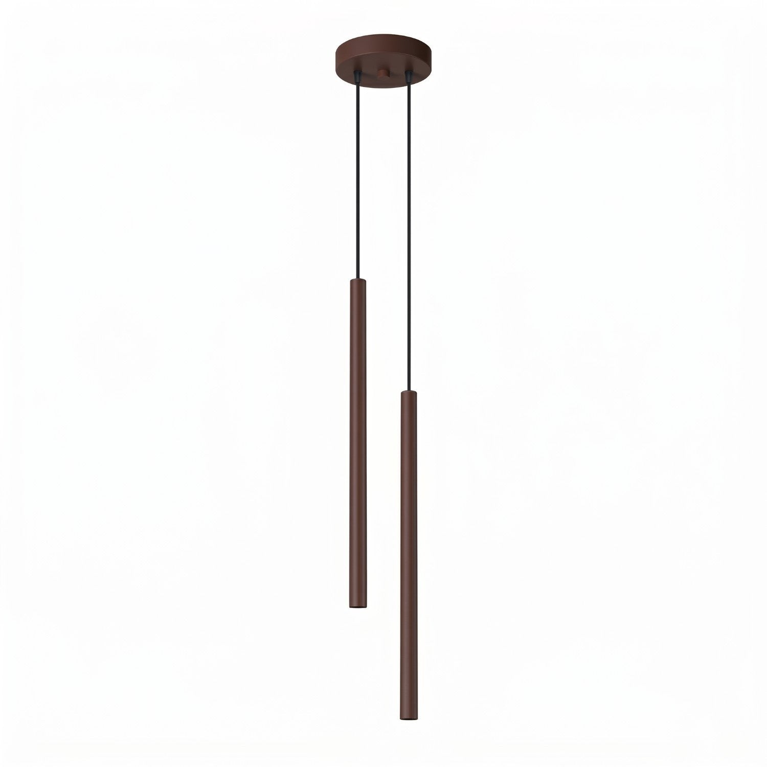 Suspension Moderne Marron Tubes Fins 2xg9 8w Pastelo Sollux Lighting