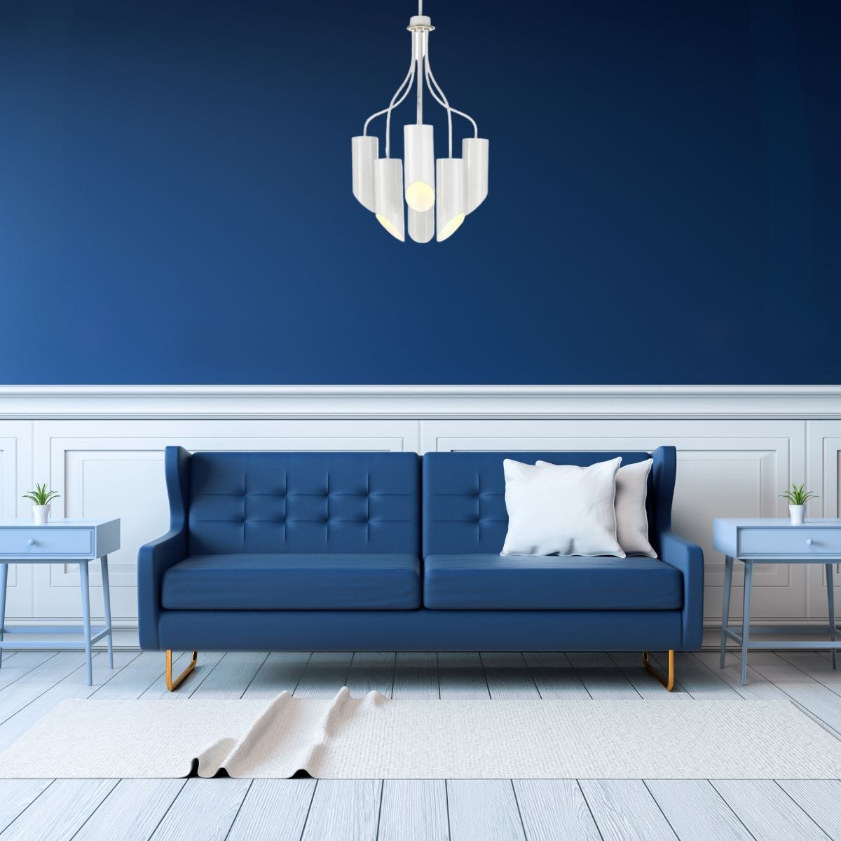 Elstead - Lustre Suspension Plafonnier D 52 Cm 6 Flammes Lampe Salle À Manger Laiton