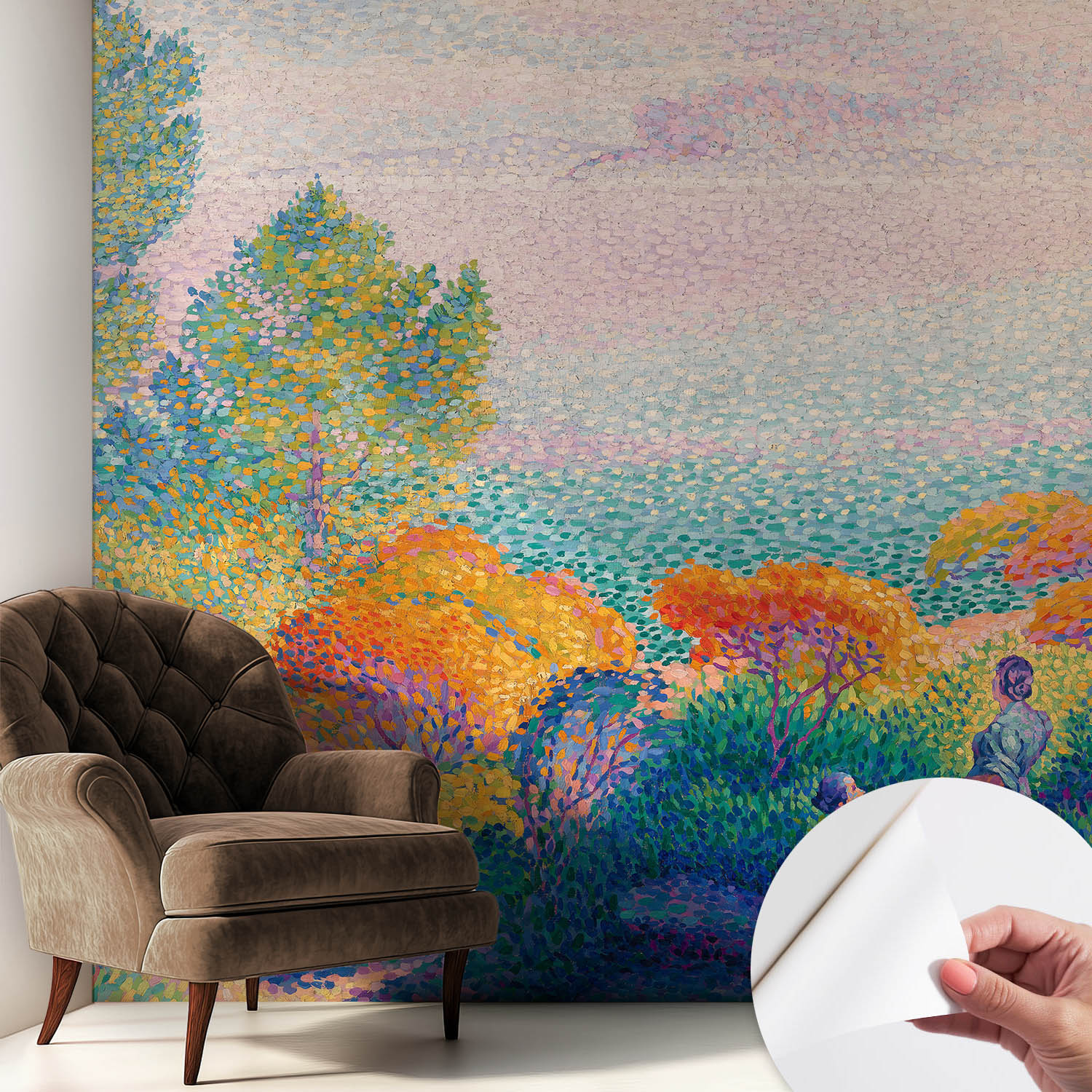 Papier Peint Adhésif Avec Colle Pour Décoration Moderne De Salon Chambre À Coucher Cuisine Et Bureau Facile Paysage Côtier 250x250 Cm