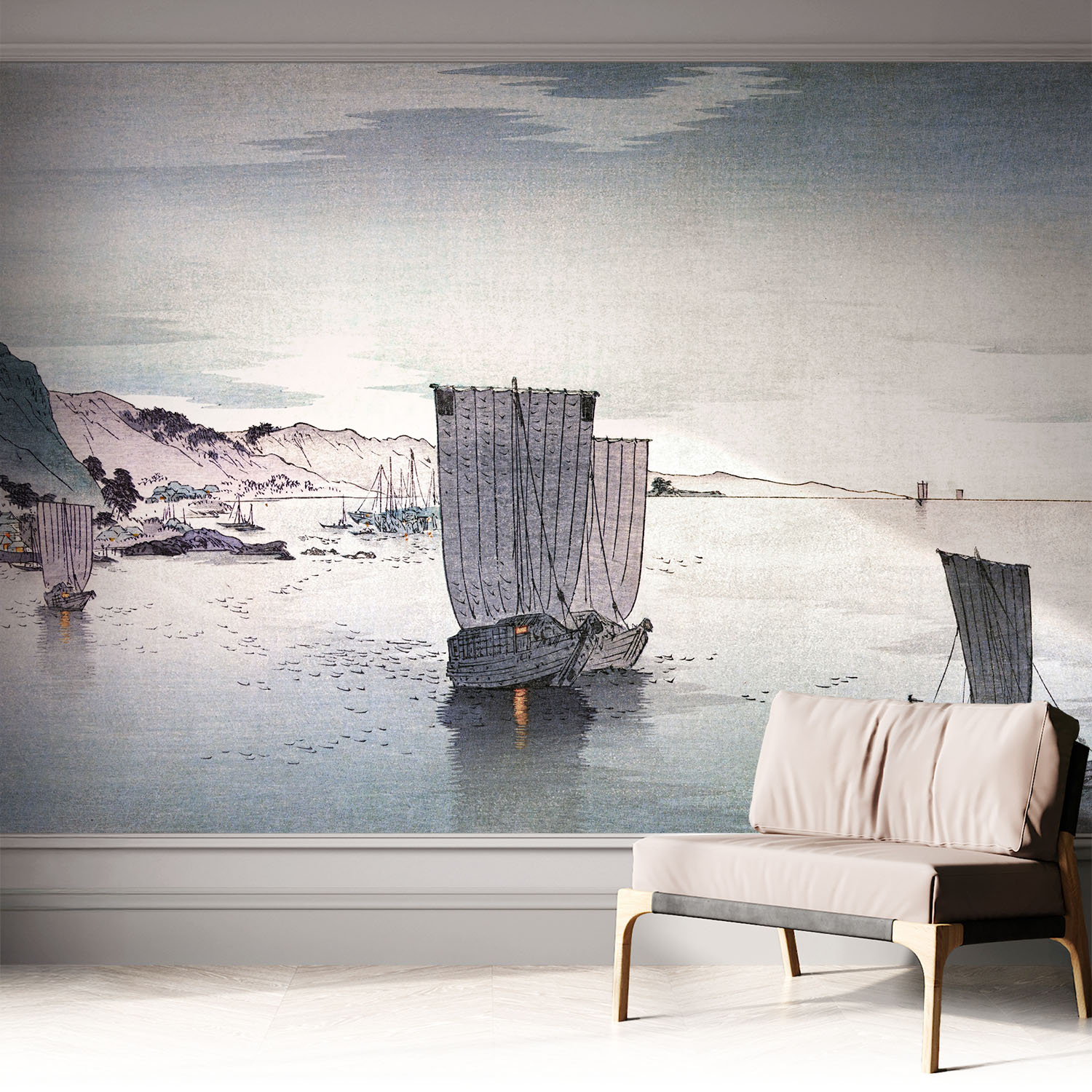 Papier Peint Autocollant Avec Imprimé Décoratif Pour Salon Et Chambre À Coucher Installation Facile Scène Maritime 312x219 Cm