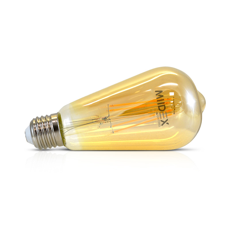 Vision-el - Ampoule Led E27 Edison St64 8w Cob Filament Miidex Lighting® Blanc-chaud-2700k - Dimmable