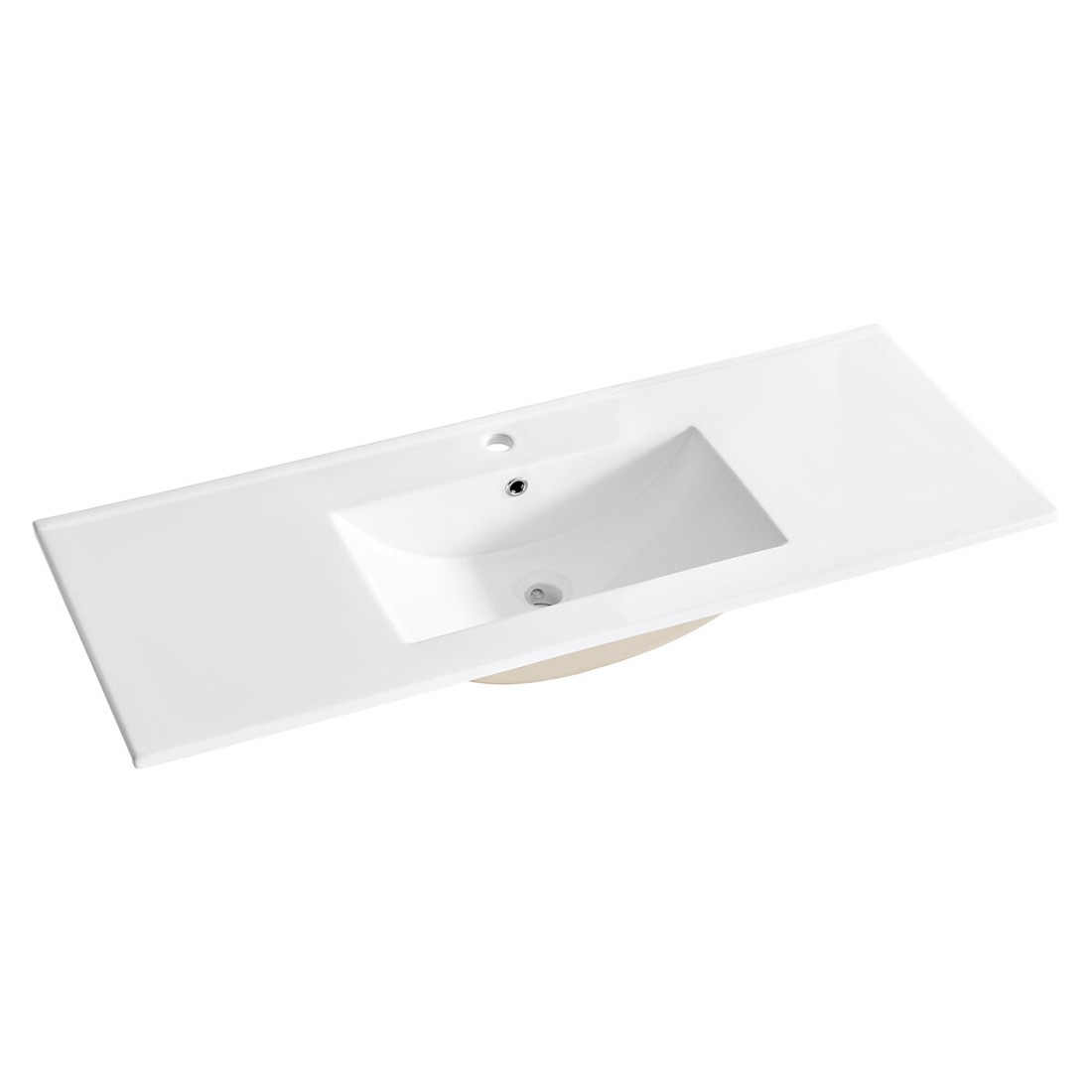 Vasque À Encastrer Axis 121 Cm En Céramique Blanche Brillante