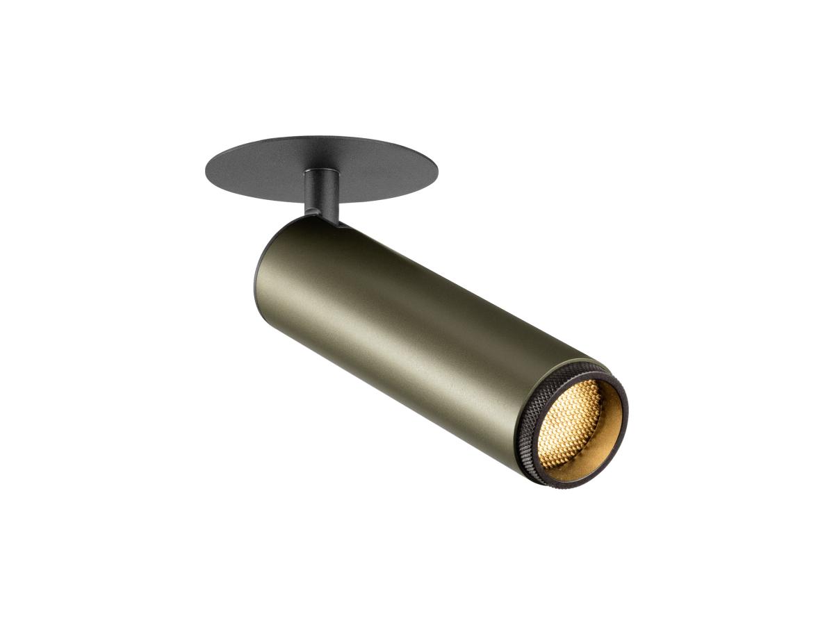 Plafonnier Encastré Grip M Phase 3000 K 42° Ip20 Cylindrique Bronze/noir - Slv - 1009089