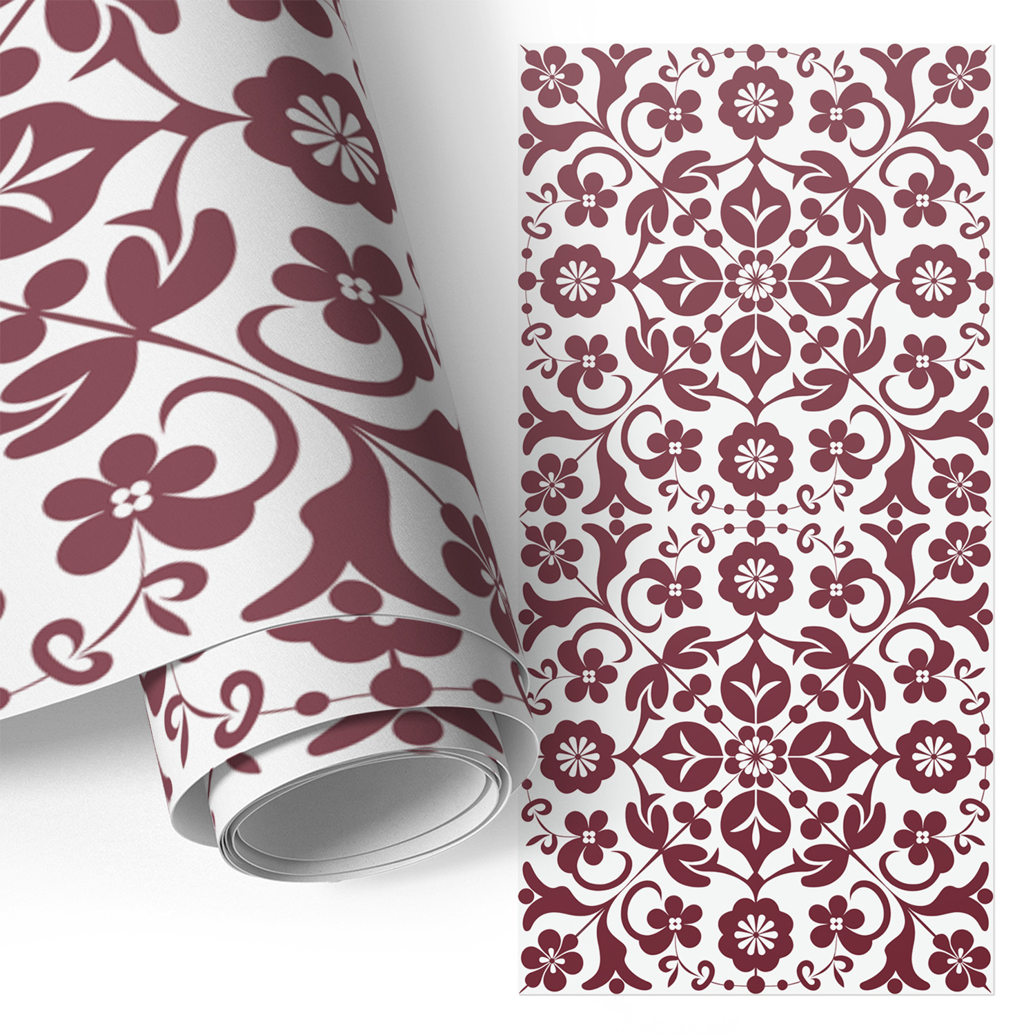 Film Adhesif Autocollant - Design Moderne - Imperméable - Pour Cuisine - Pour Plans De Travail Motif Floral 50x100 Cm