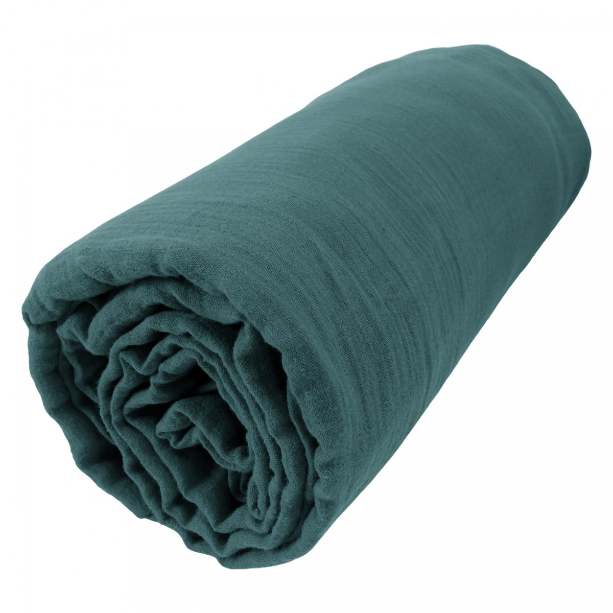 Drap Housse 140x190 Cm Double Gaze De Coton Canard