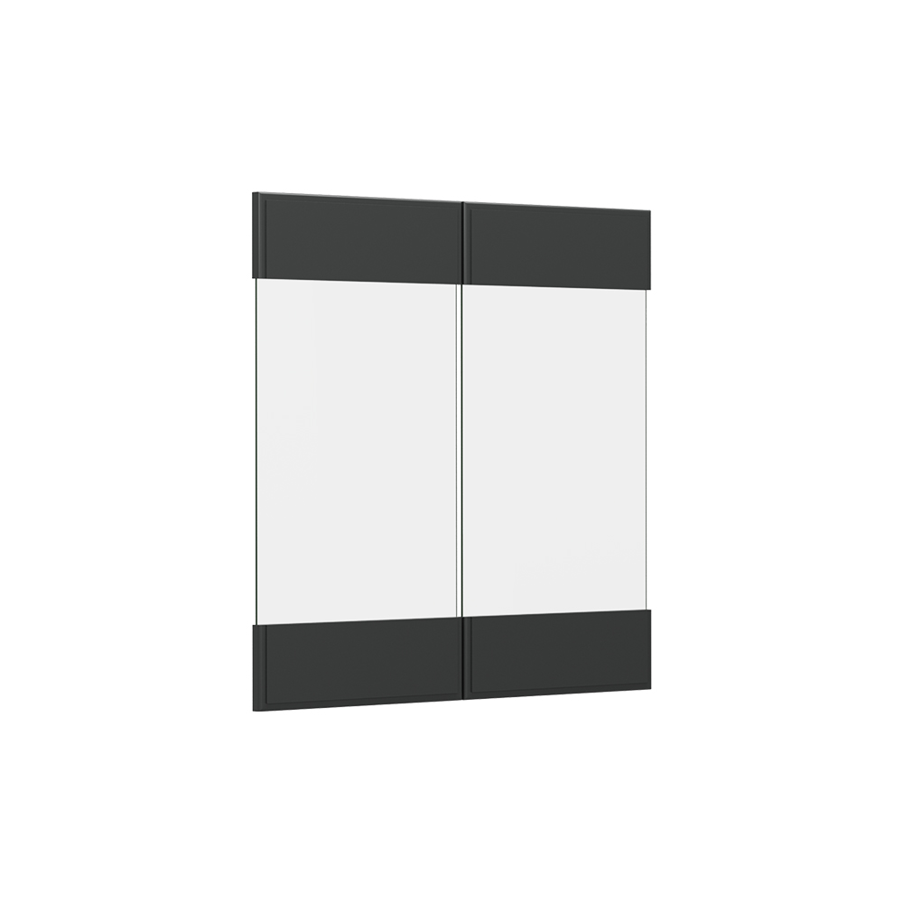 Façade De Cuisine R-line, Anthracite Campagne, 59.2x59cm Façade De Meuble Pour Meuble Mural Vitré, Vicco