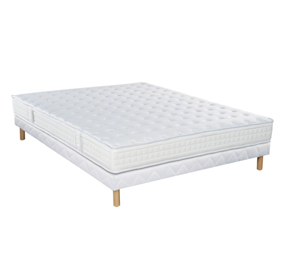 Ensemble Essenzia Charme + Sommier Tradition + Pieds 160x190 Mousse