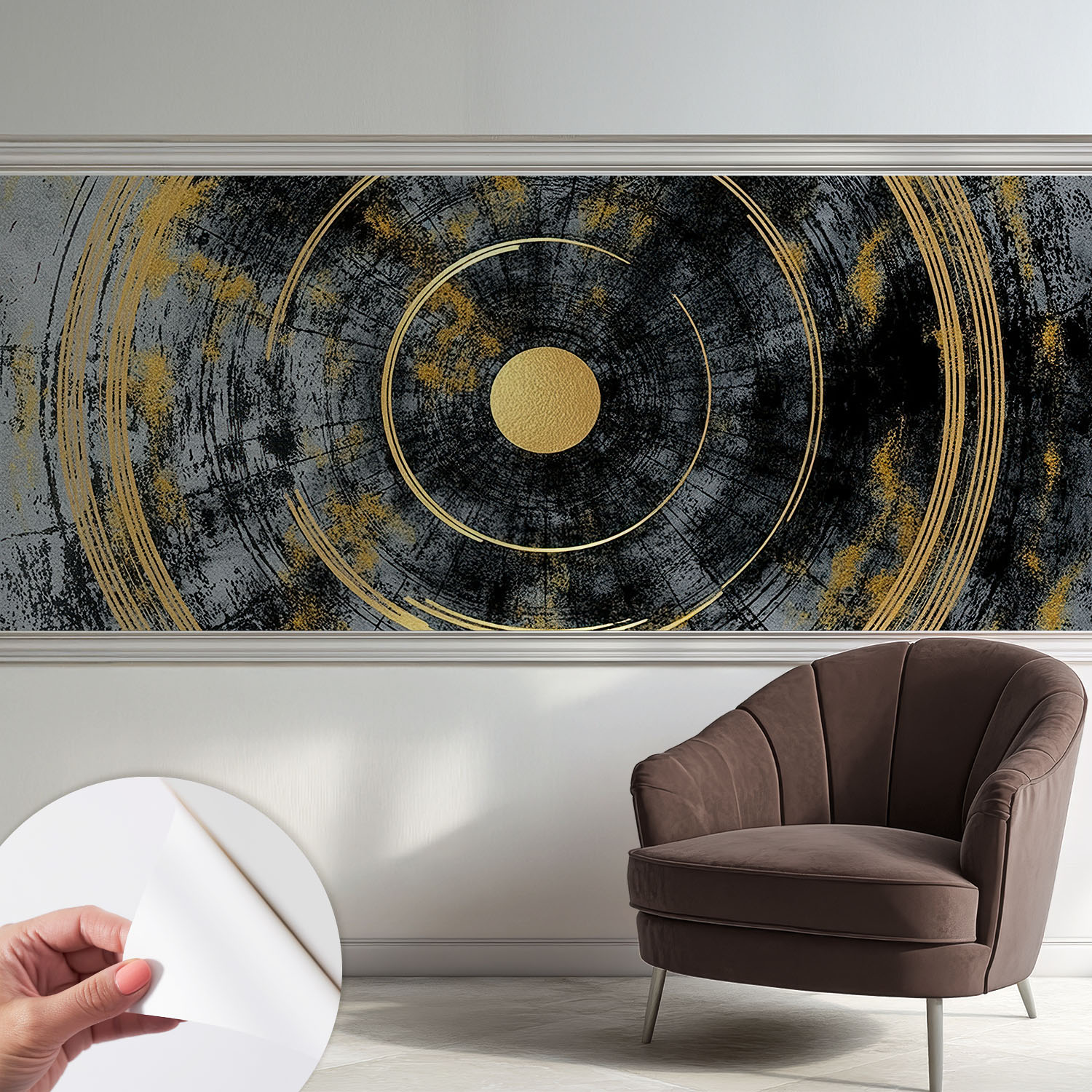 Papier Peint Autocollant Avec Imprimé Pour Cuisine Facile À Appliquer Pour Mur A Motif Dynamique Cosmique 250x104 Cm