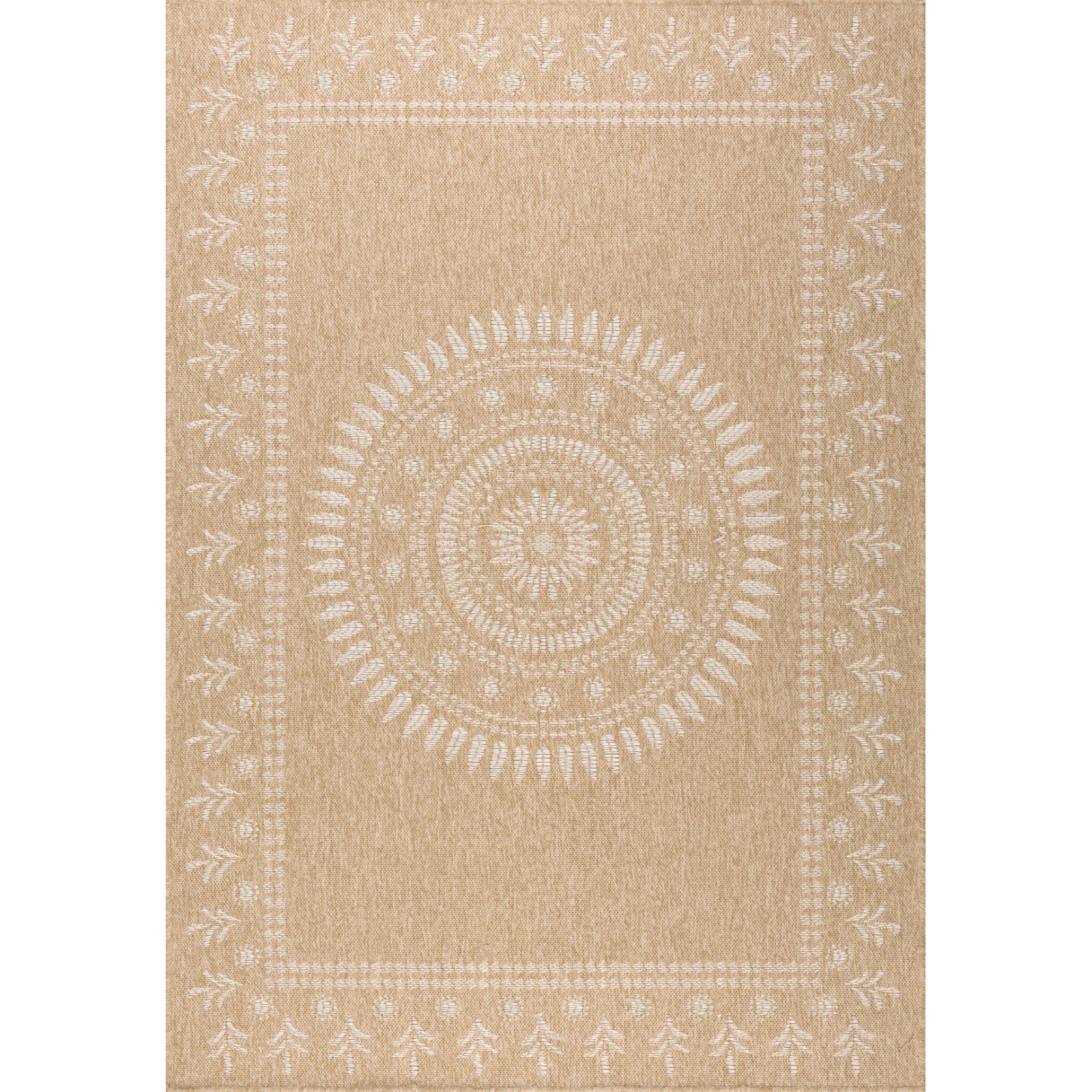 Tapis Tissé Extérieur Intérieur Nature Jute - Rond Ø 80 Cm