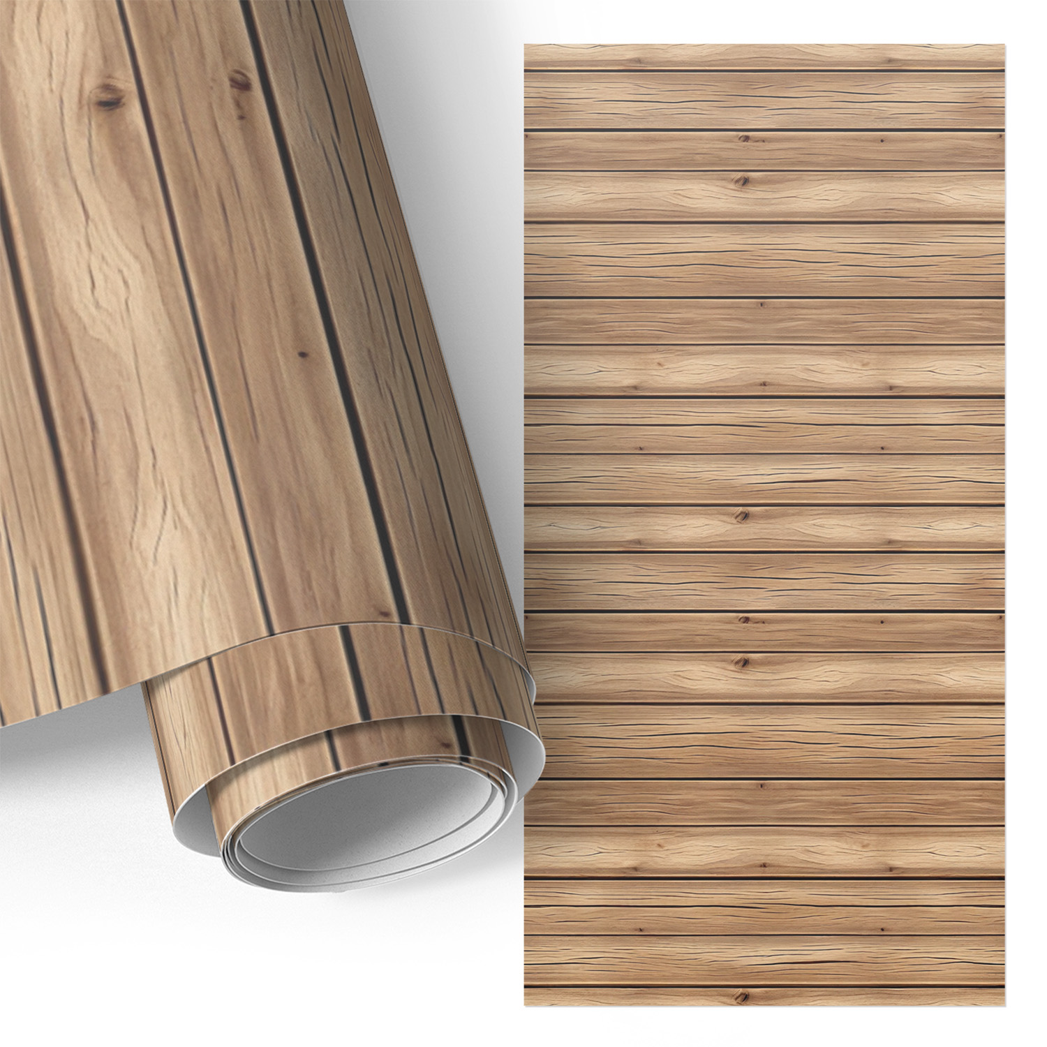 Film Adhésif - Adhésif Décoratif - Rénovation Facile - Pour Meubles - Pour Cuisine Texture Bois 65x130 Cm