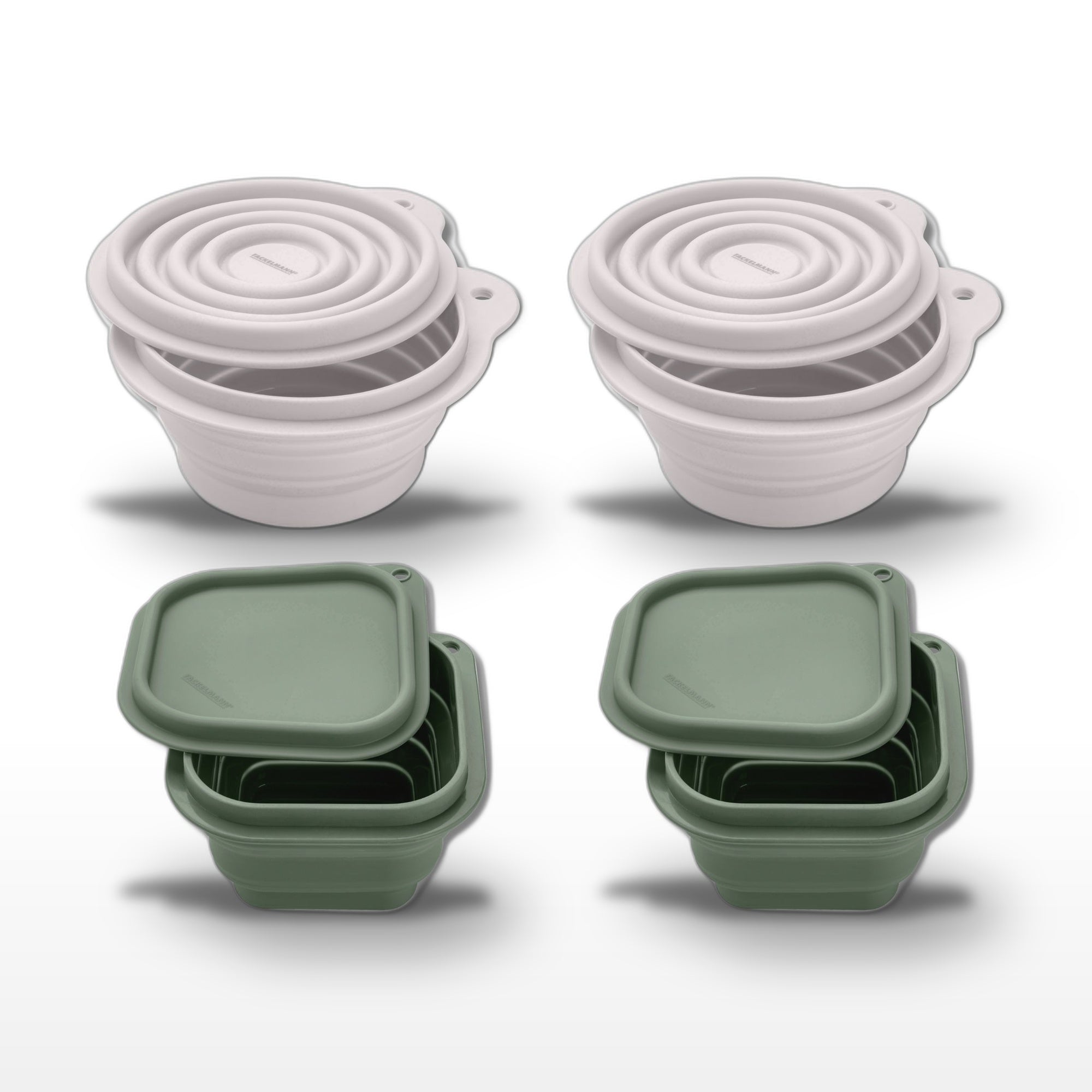 Lot De 4 Boîtes De Rangement Pliable Avec 4 Ustensiles De Cuisine Fackelmann Storage