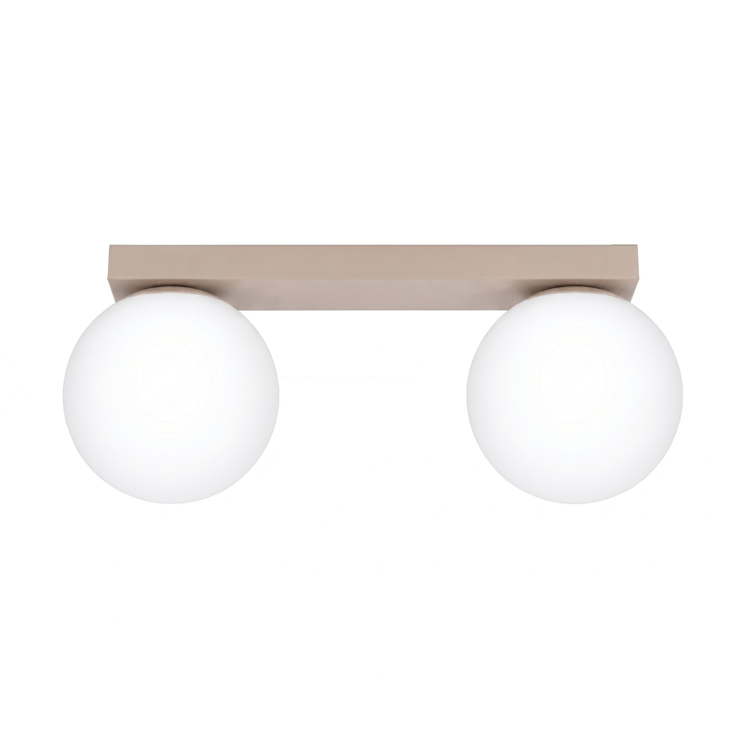 Plafonniers Yoli Acier/verre Taupe 2xg9 34.5cm Sollux