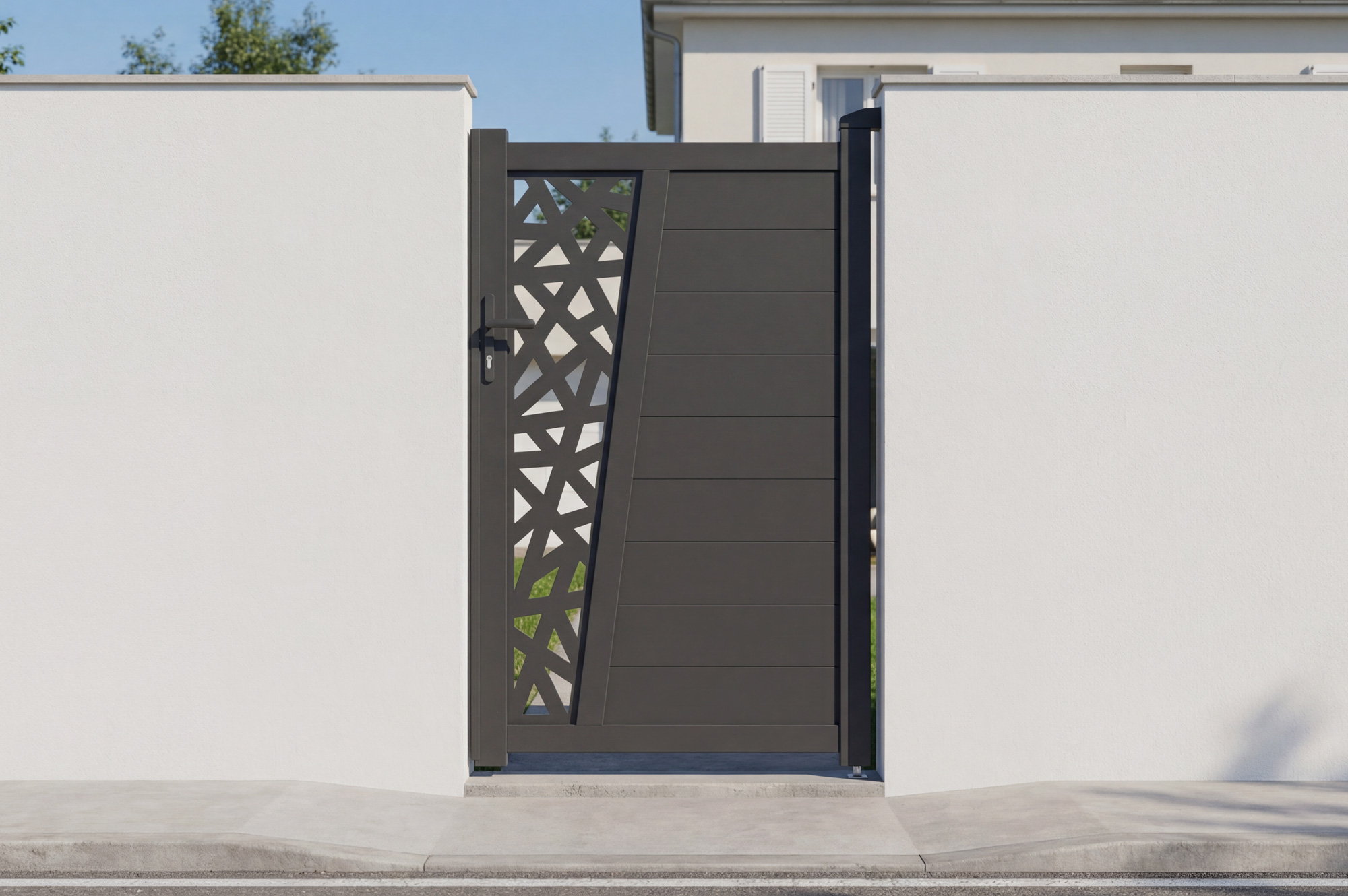 Portillon 1m Cervina Ruivo H.160cm Aluminium Gris
