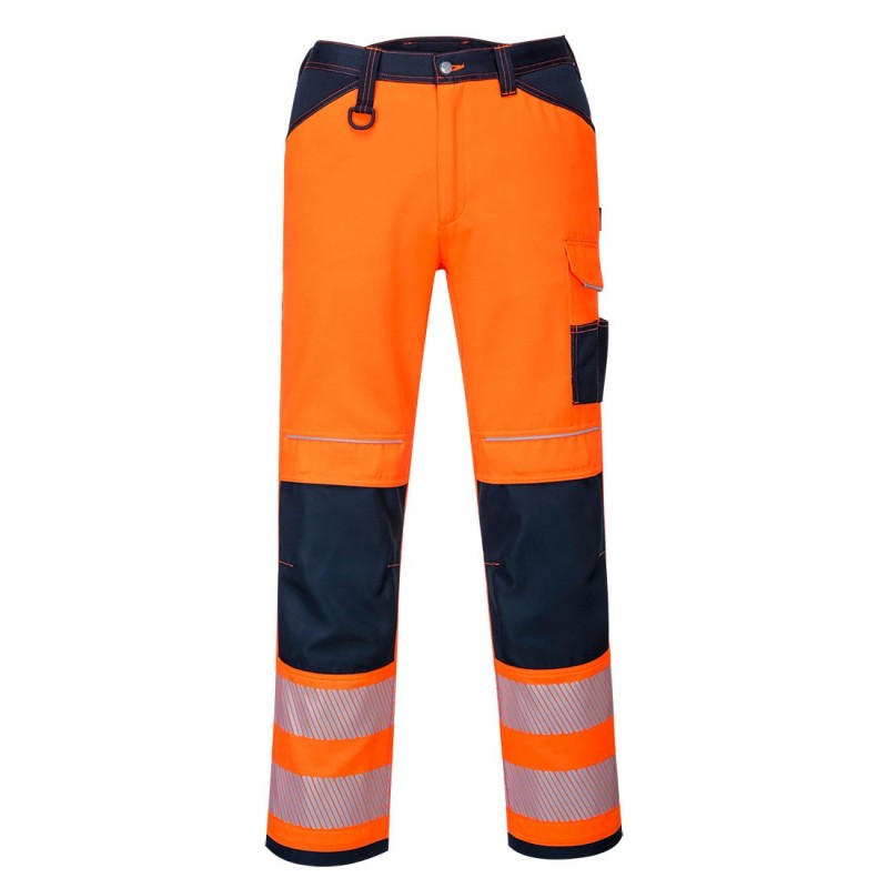 Portwest - Pantalon Pw3 Hi-vis Work Couleur: Orange/marine Taille 44