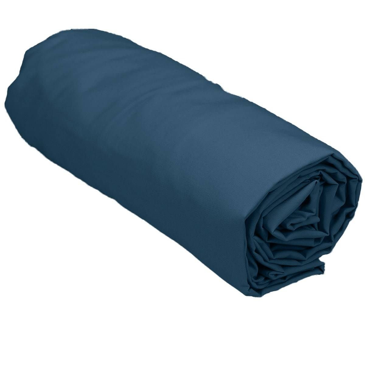 Drap-housse Satin De Coton Versatin - Marine - 180x200