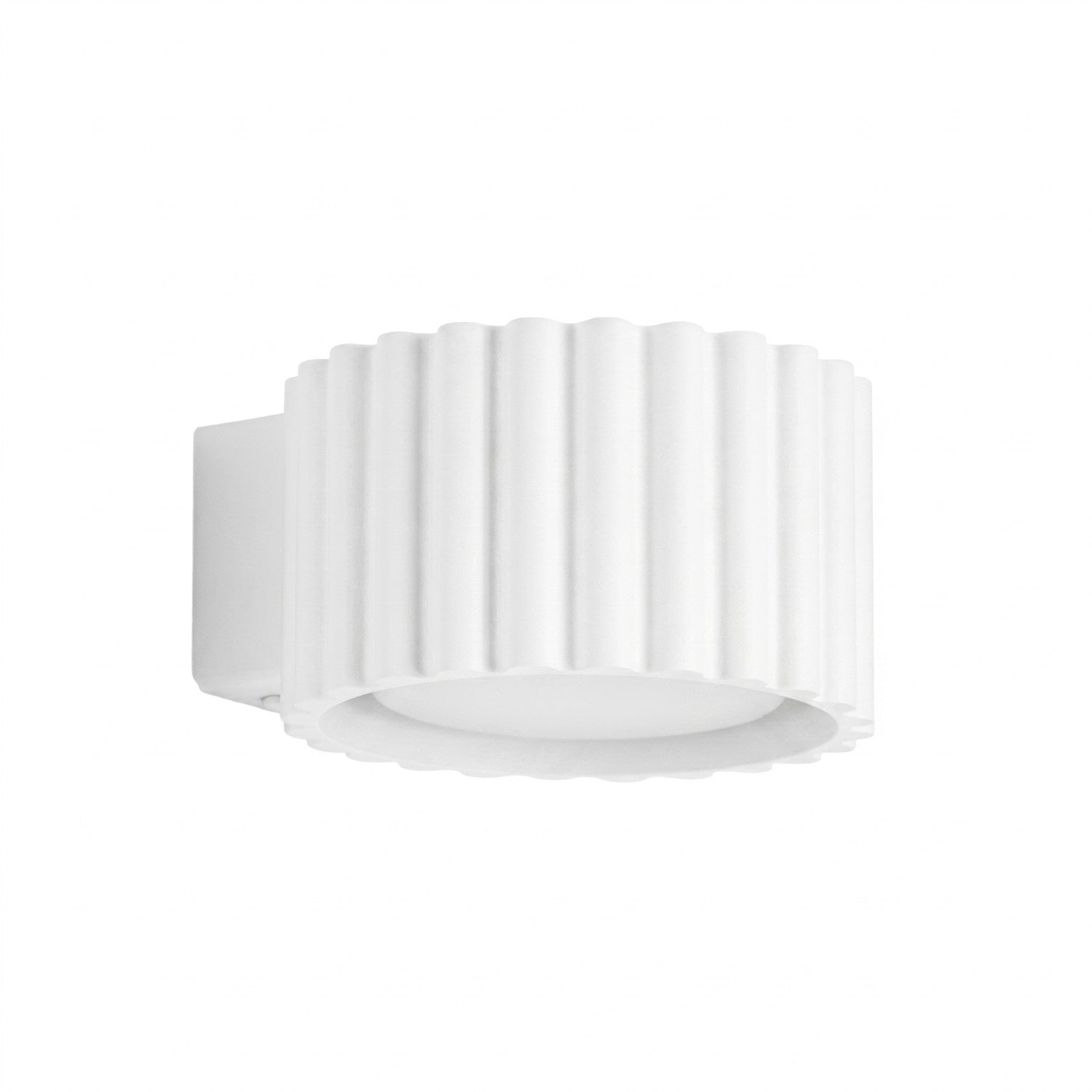 Applique Murale Ronde Rainurée Blanche 1xgx53 10w Aura Sollux Lighting