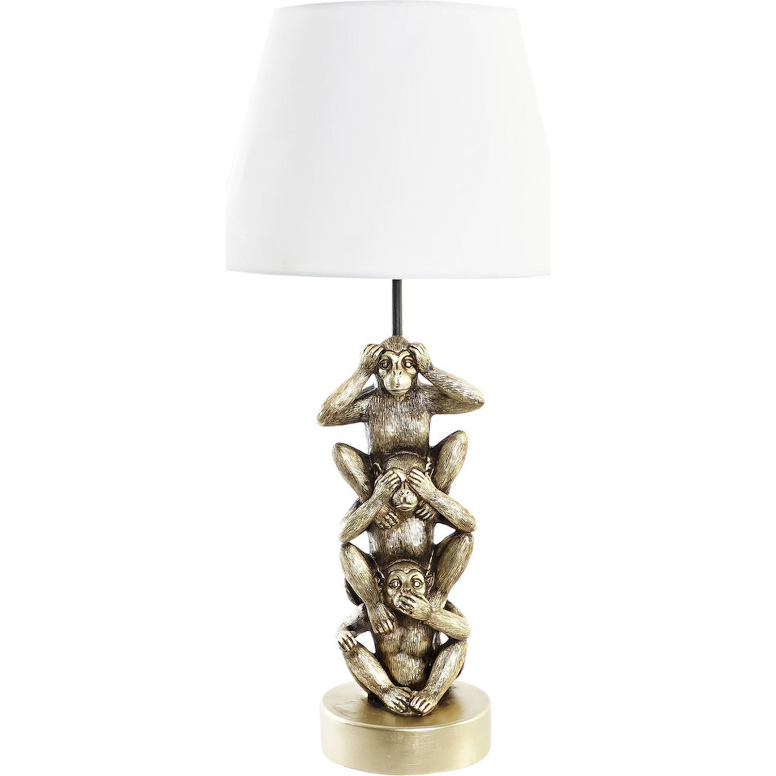 Lampe Salon Singes Dorés Pour Une Élégance Intérieure - Doré Avec Nuances De Blanc