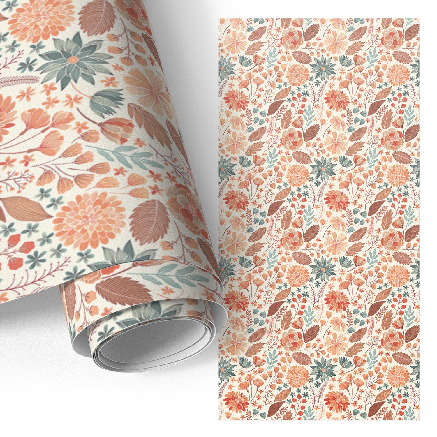 Film Adhesif Autocollant - Design Moderne - Imperméable - Pour Cuisine - Pour Plans De Travail Motifs Floraux 65x130 Cm