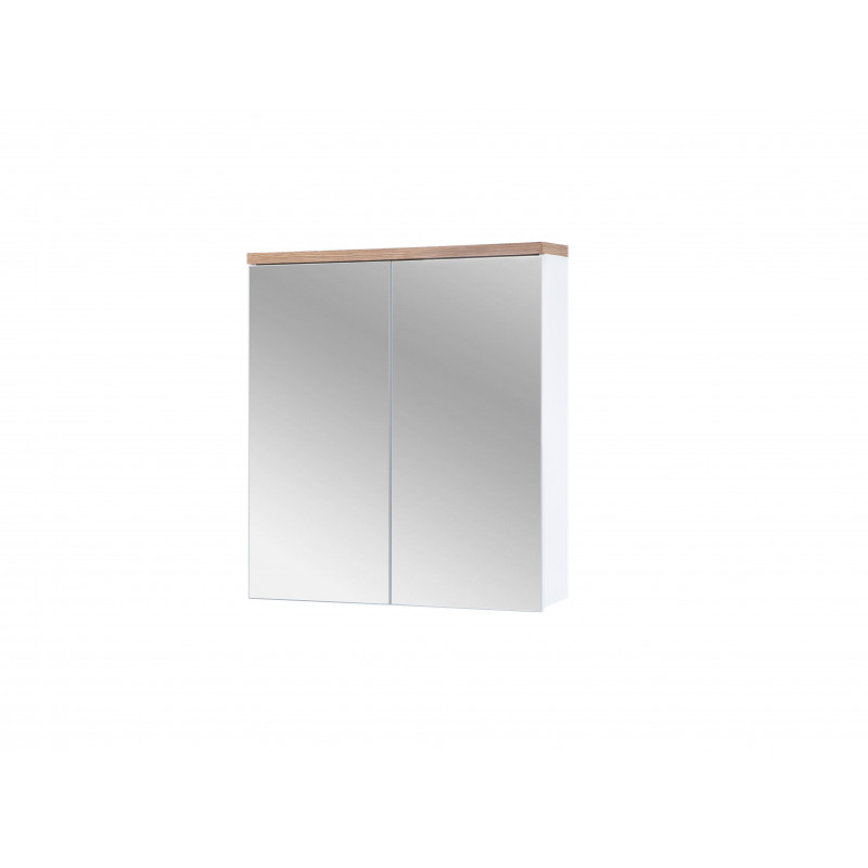 Armoire De Salle De Bain Cintra White - 60 X 20 X 70 Cm - Rangement Haut Mural Avec Miroir - Livraison Gratuite