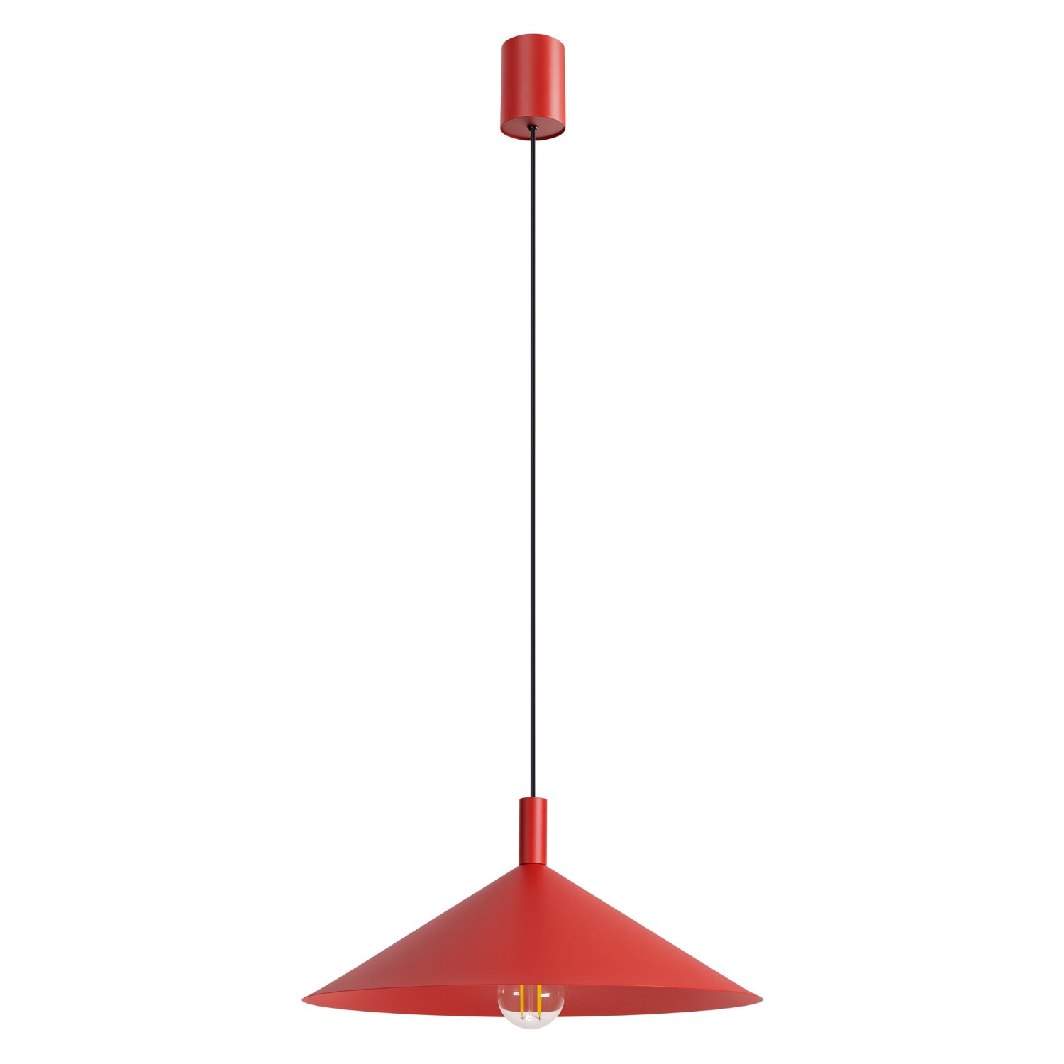 Suspensions Nox Acier Rouge 1xe27 40cm Sollux