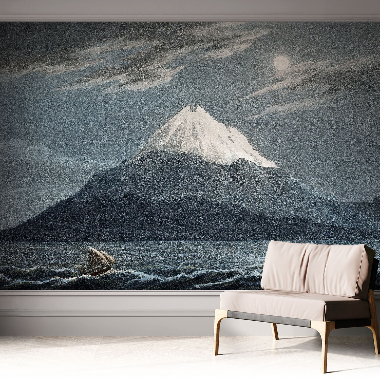 Papier Peint Adhésif Décoratif Pour Salon Chambre Et Cuisine Facile À Poser Avec Colle Nuit De Pleine Lune 312x219 Cm