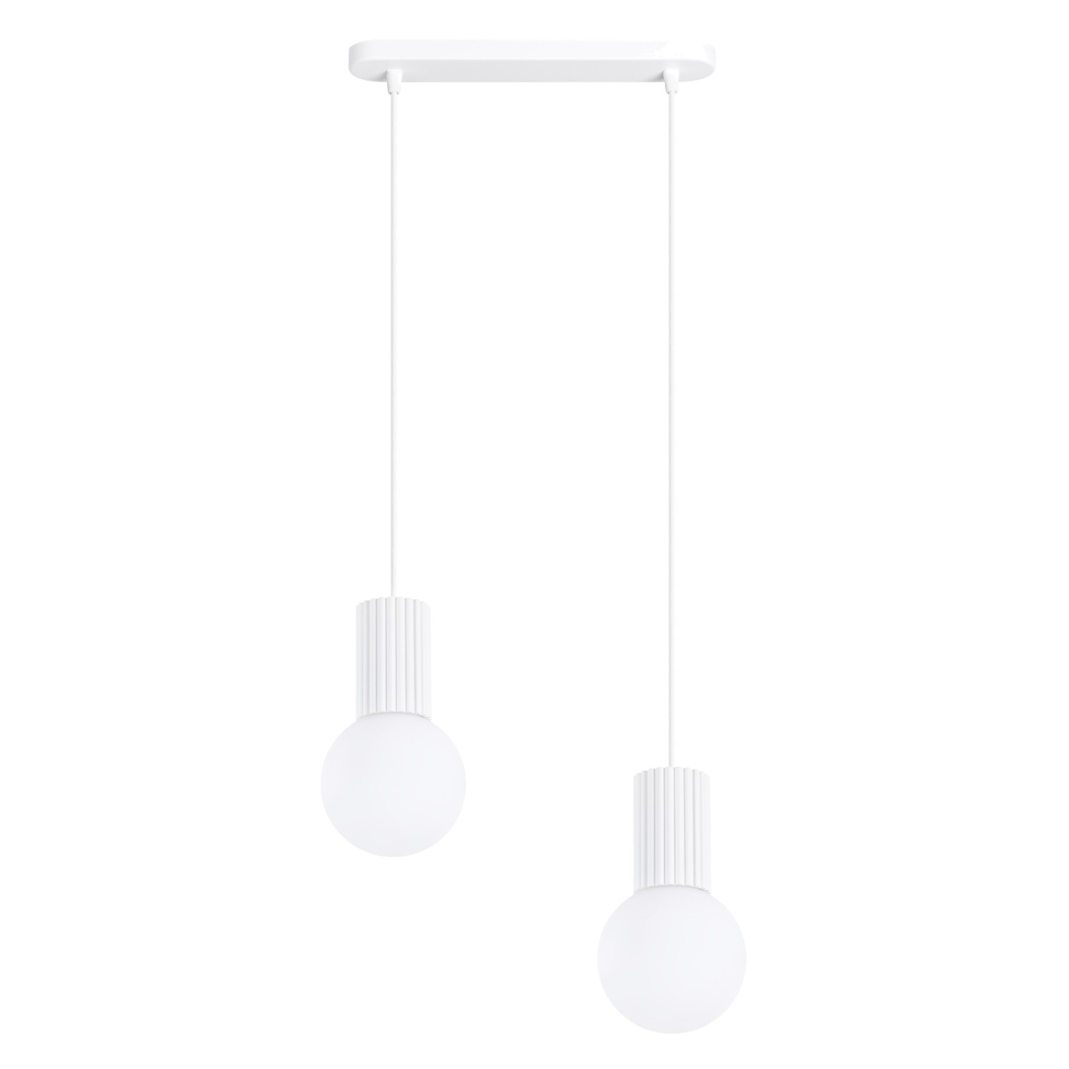 Suspensions Halo Aluminium/verre Blanc 2xg9 33.5cm Sollux