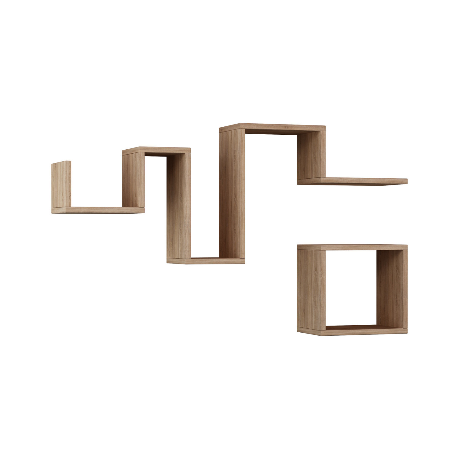 Étagère Murale En Bois "follow" - 116 X 20 X 45 Cm - Marron