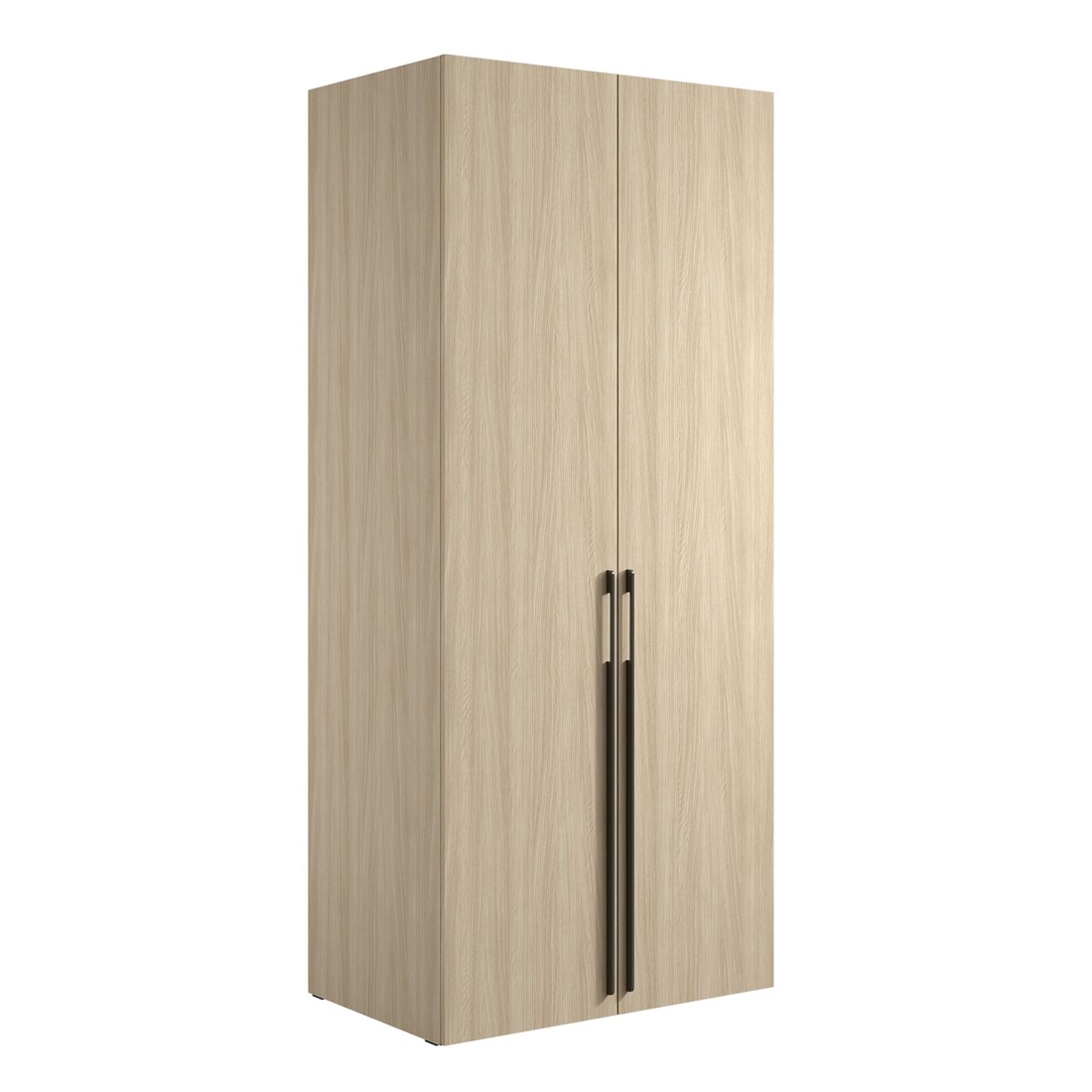 Armoire Soria 90 Cm Chêne Et Noir - 2 Portes Battantes