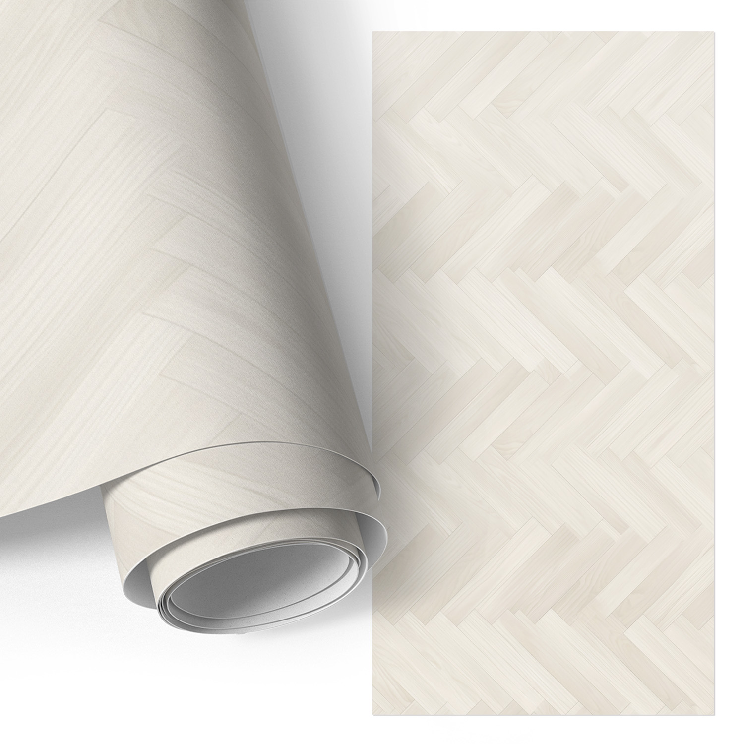 Film Adhésif Décoratif - Look Premium - Transformation Facile - Durable - Pour Placard - Pour Meubles Chevrons Clairs 50x100 Cm