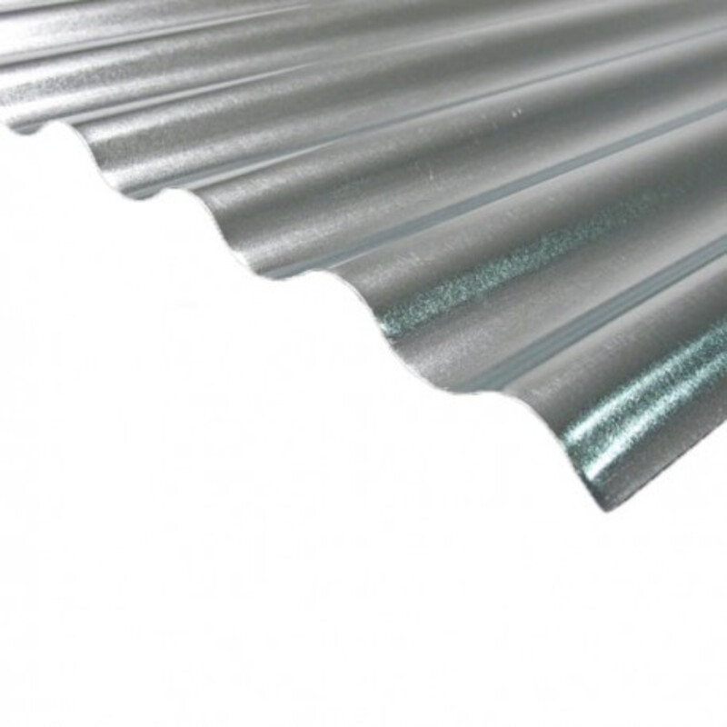 Mccover - Plaque Acier Galvanisé Petites Ondes - Coloris - Gris, Largeur Totale De La Plaque - 90cm, Longueur Totale De La Plaque - 2.5m